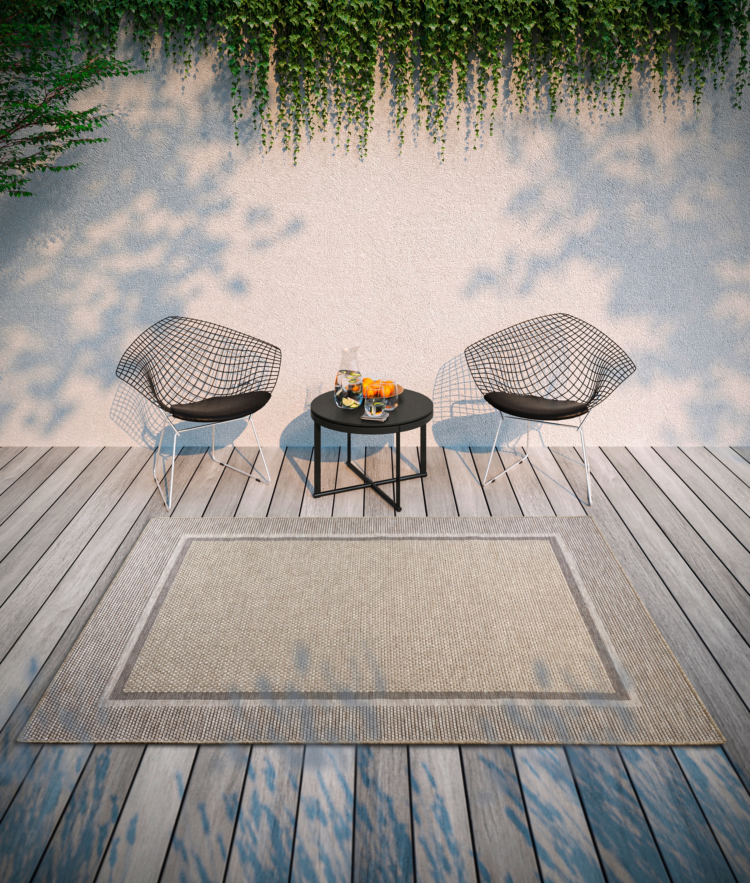 Villeroy & Boch Teppich »Luitwin«, rechteckig, 8 mm Höhe, In-& Outdoor, Flachgewebe, wetterfest, Terrasse, Balkon, natur, modern