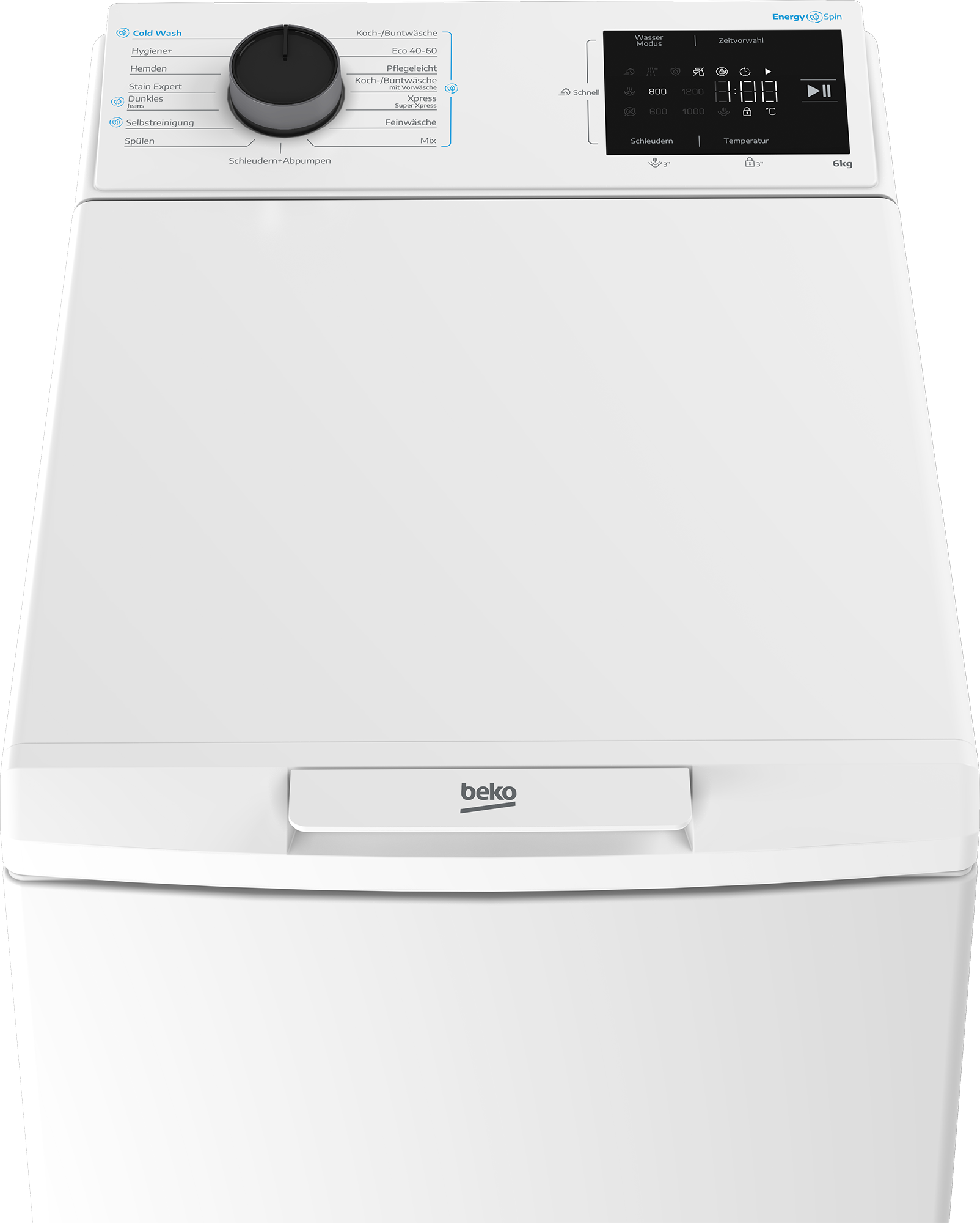 BEKO Waschmaschine Toplader »BWTL 6A W ES« 6 kg 1200 U/min Hygiene+ & Knitterschutz – allergikergeeignet, knitterfrei