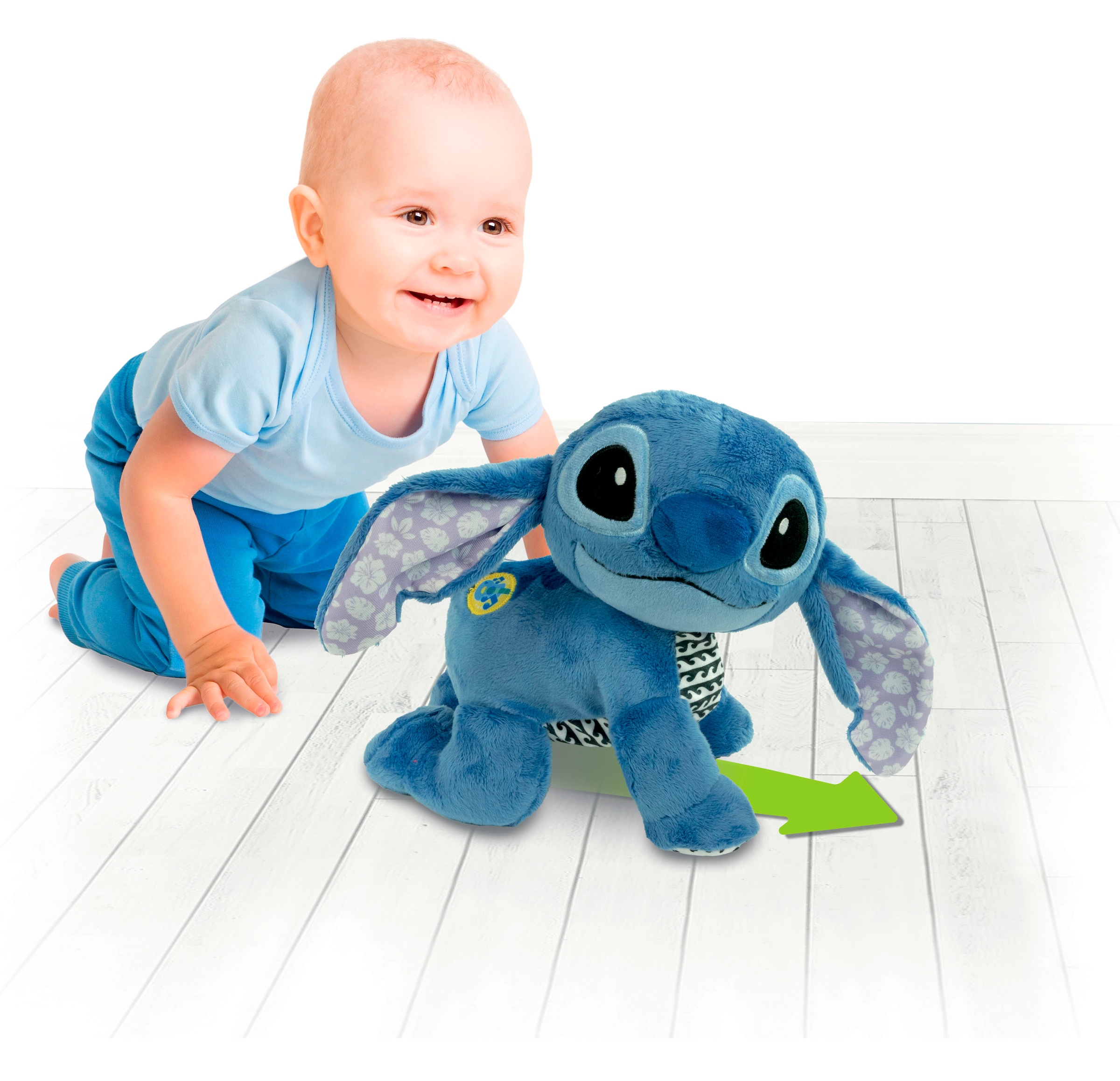 Clementoni® Plüschfigur »Disney Baby, Krabbel mit mir Stitch«, mit Sound