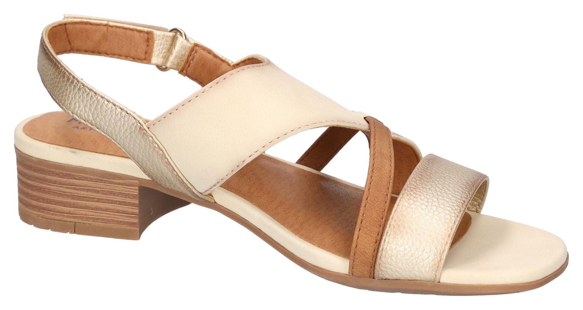 Mustang Shoes Sandalette, Sandalette, Festtagsschuh mit Metallic-Einsätzen