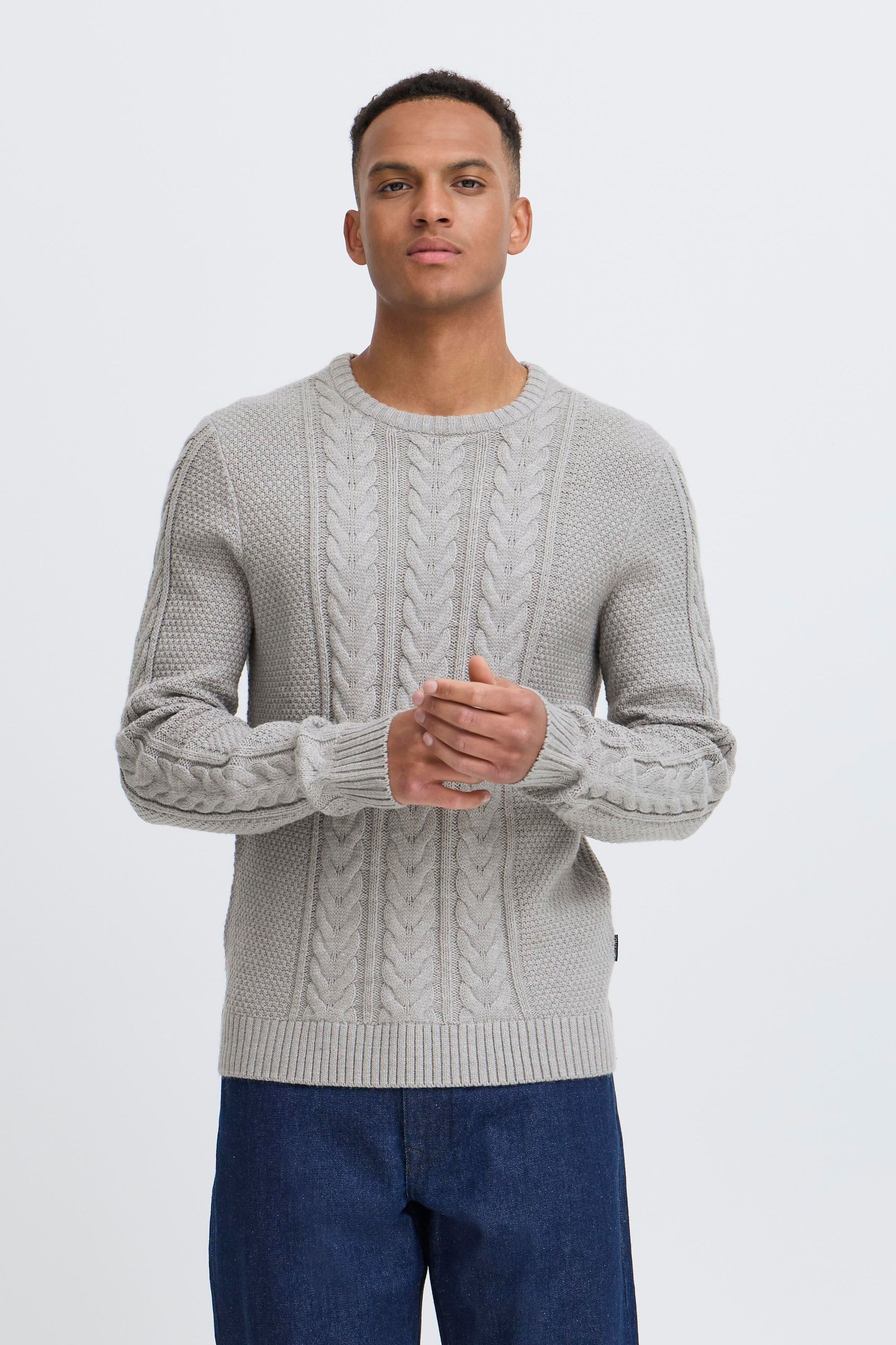 Blend Strickpullover "BHBASIM", Klassischer Grobstrickpullover mit Zopfmust günstig online kaufen