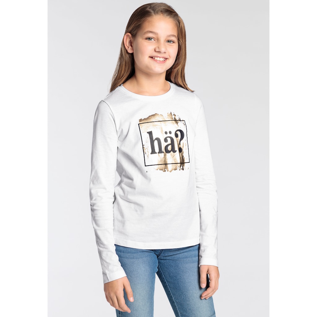 KIDSWORLD Langarmshirt »Sprücheshirt«