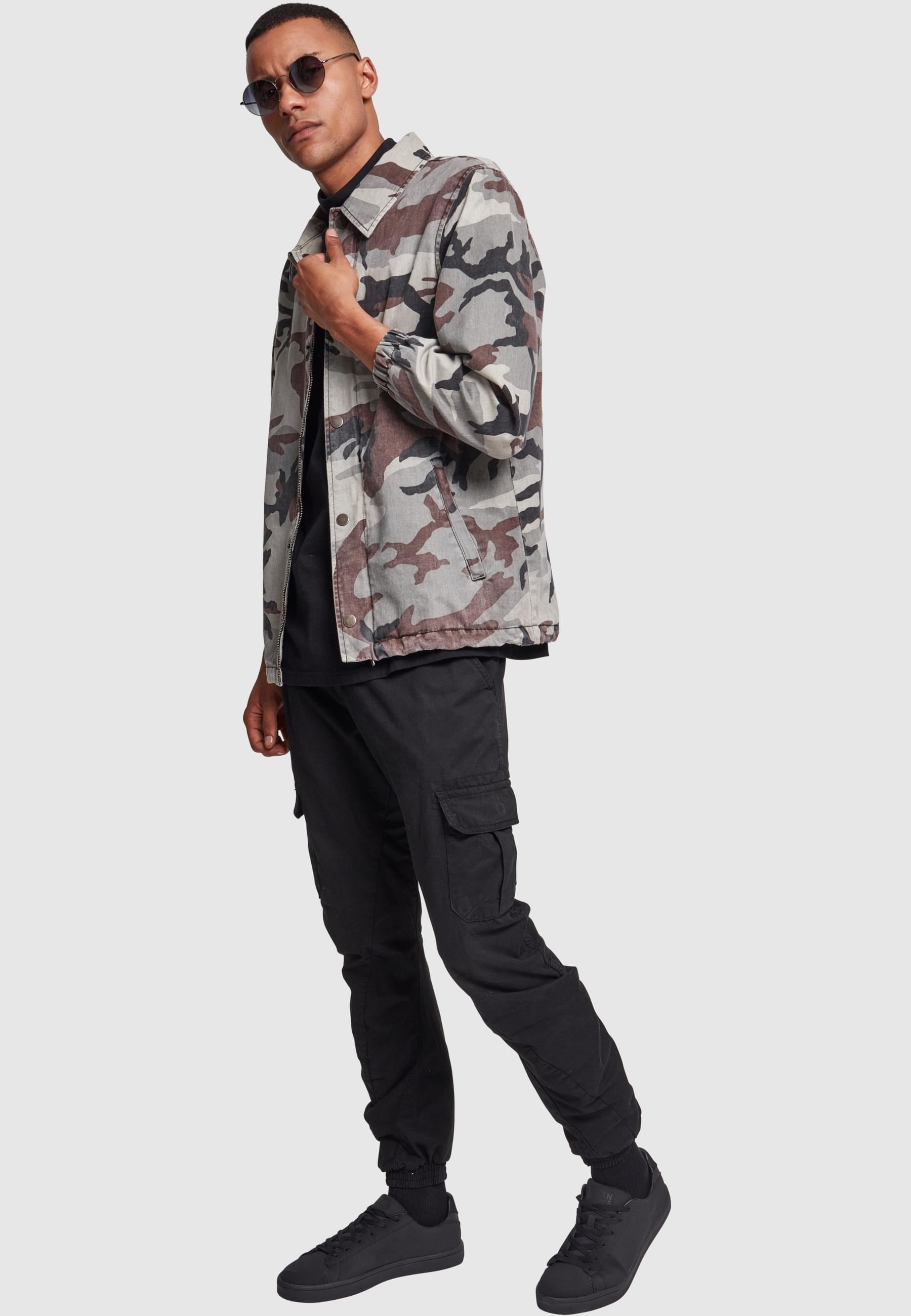 URBAN CLASSICS Allwetterjacke »Urban Classics Herren Camo Cotton Coach Jacket«, (1 St.), ohne Kapuze