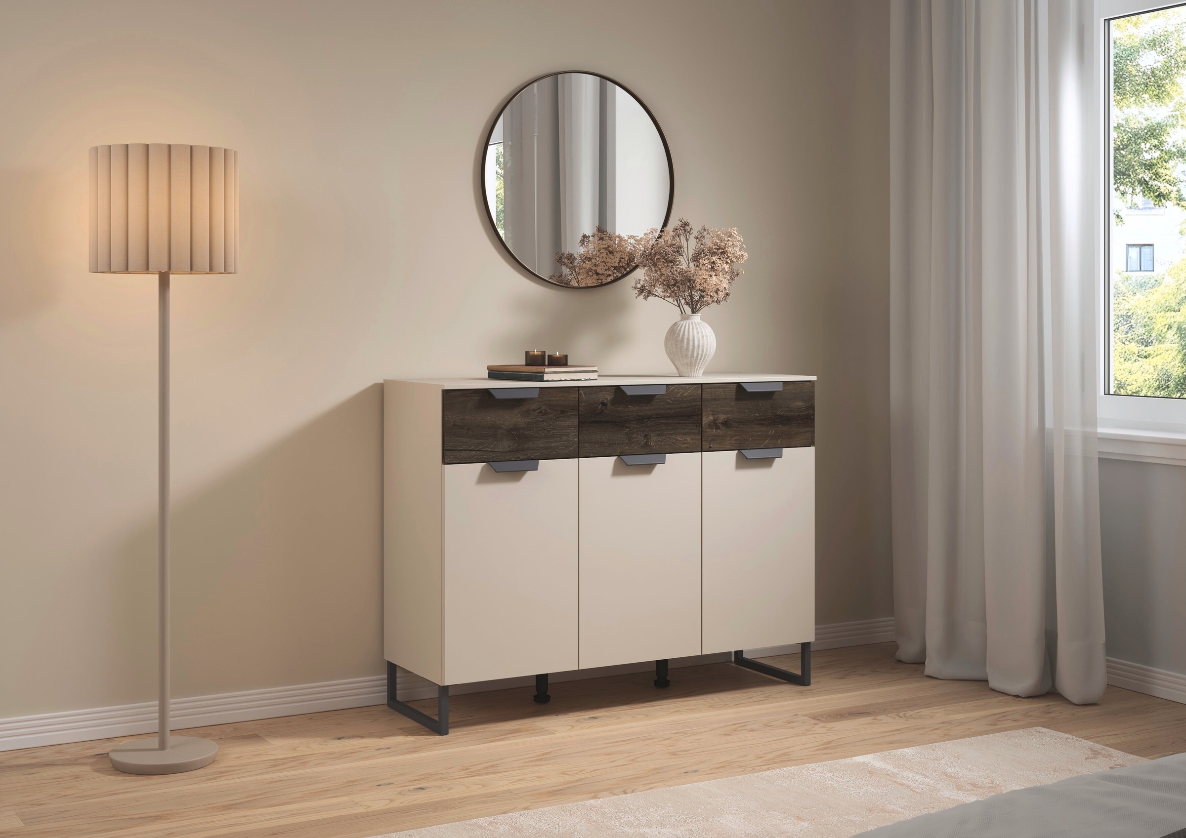 rauch Kombikommode "Barea" Breite 120 cm, Höhe 92 cm, 3 Türen, 3 geräumige günstig online kaufen