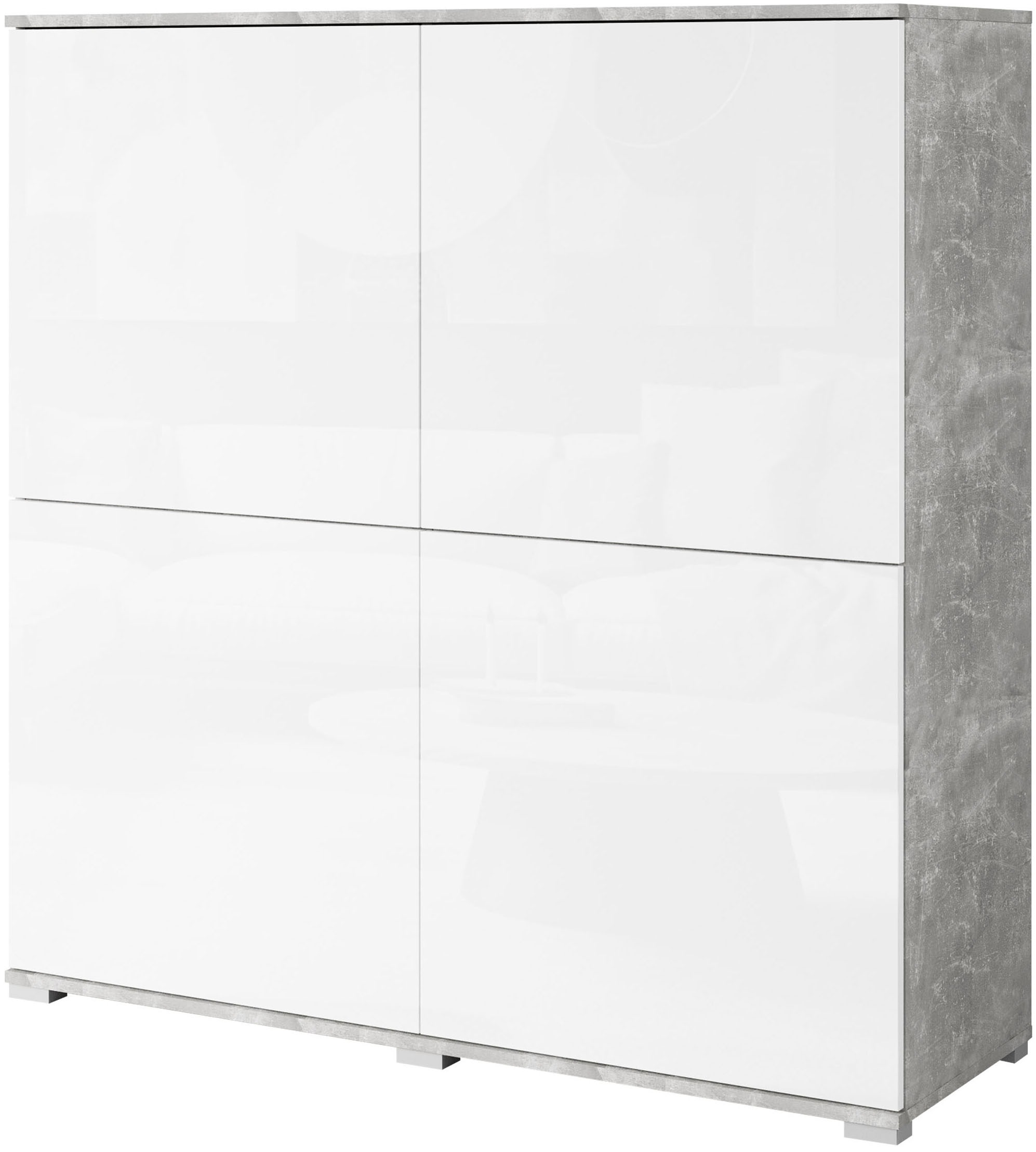 OTTO home Highboard "Kenia, moderne grifflose Hochkommode mit 4 Türen, Brei günstig online kaufen