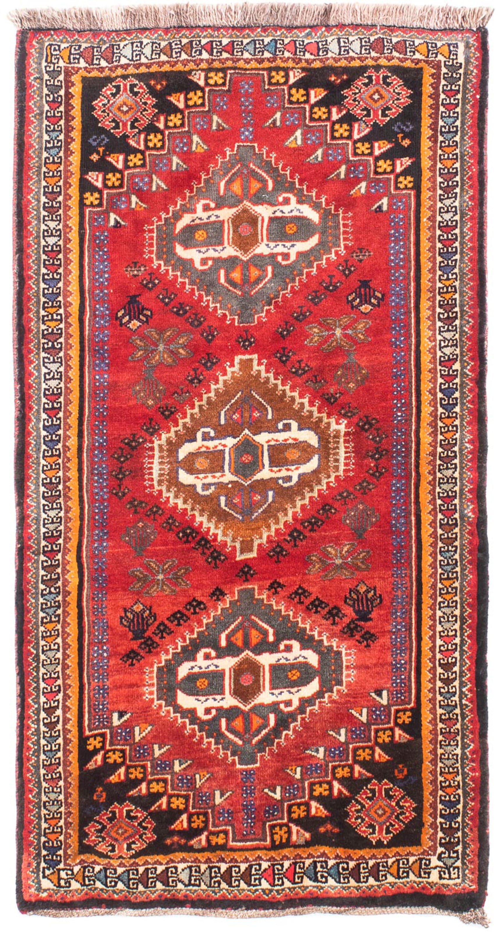 morgenland Orientteppich »Perser - Nomadic - 144 x 83 cm - rot«, rechteckig, Wohnzimmer, Handgeknüpft, Einzelstück mit Zertifikat