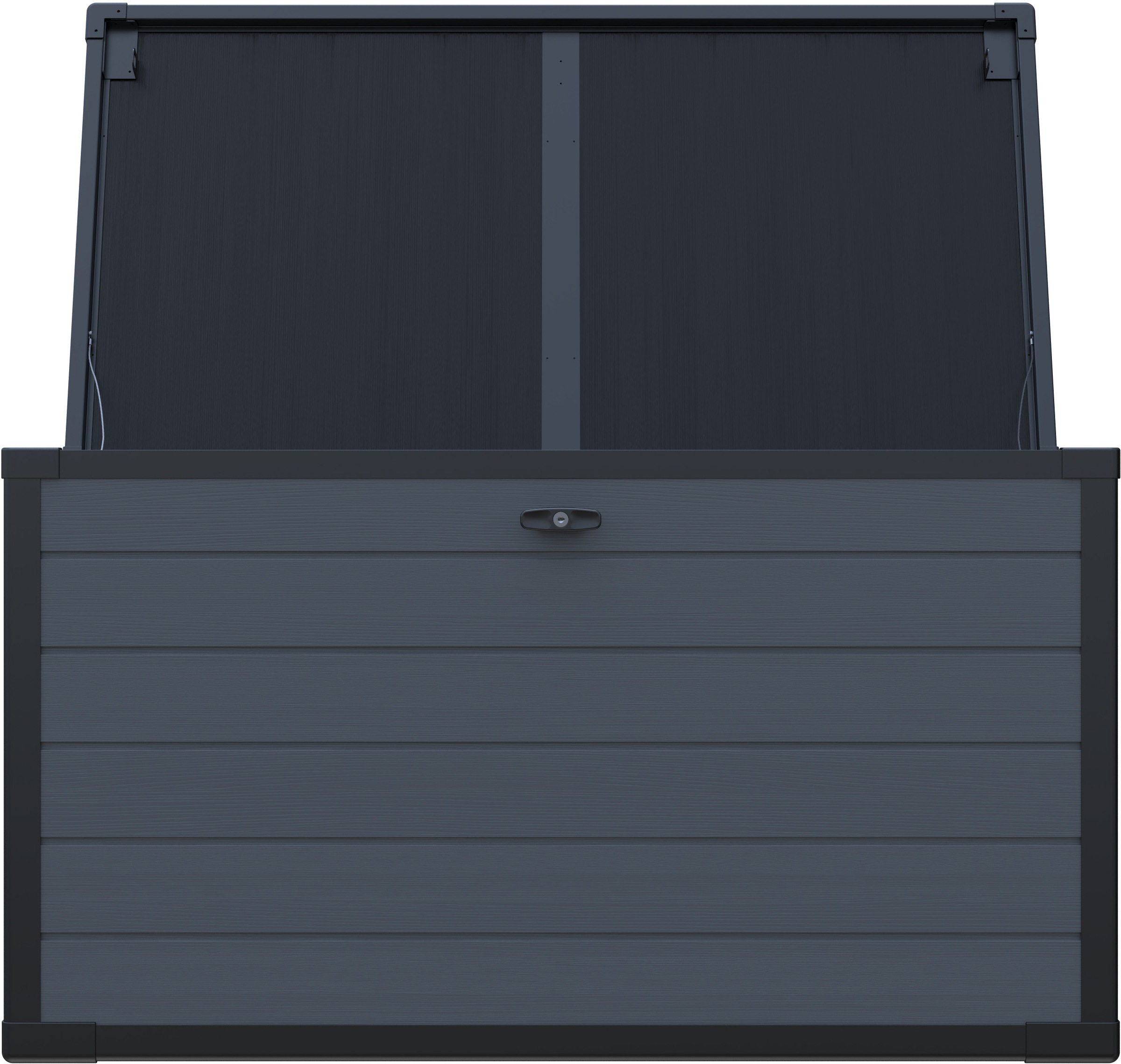 WESTMANN Kissenbox "Kunststoff-Gartenbox XXL Silva 570l, Anthrazit" 74x150x66cm, stabile und wetterfeste Konstruktion aus Kunststoff