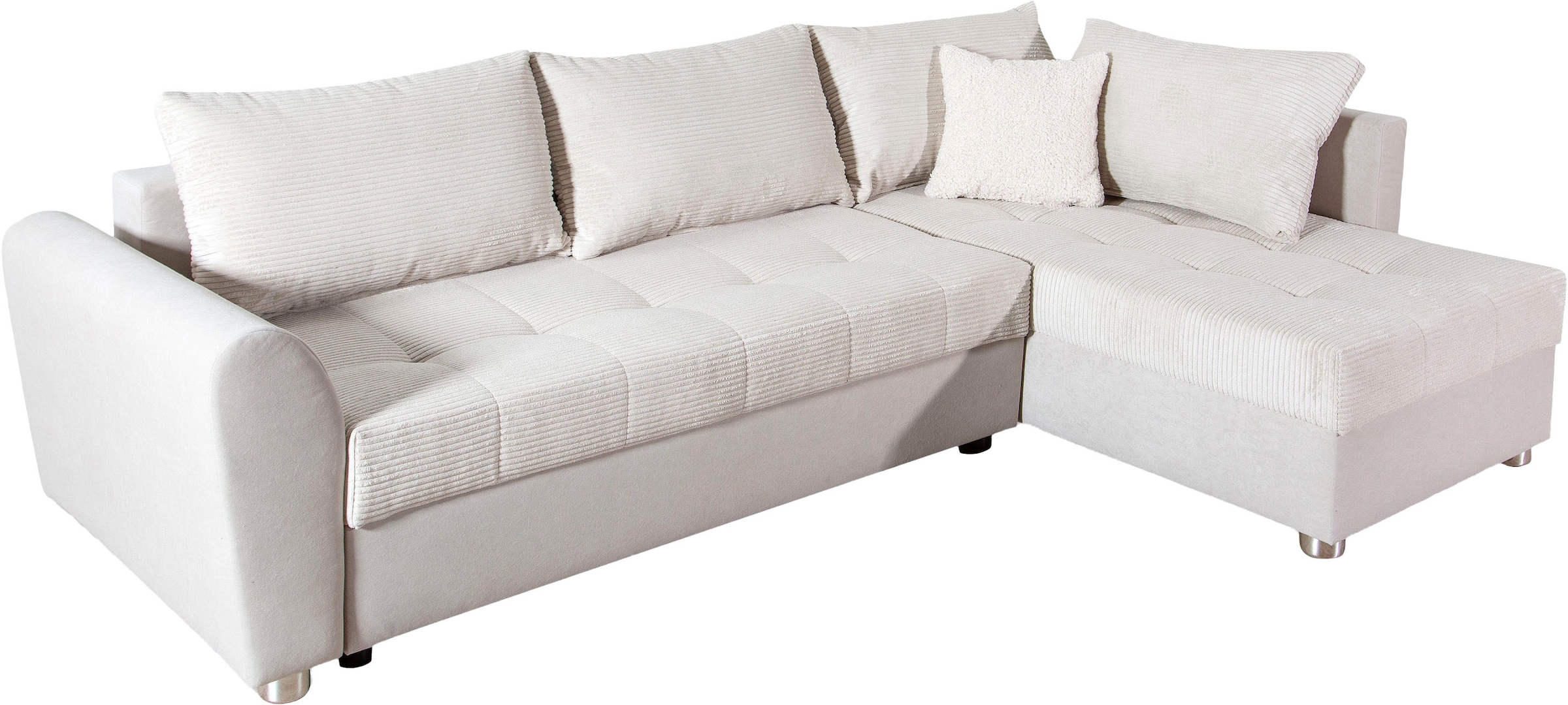 COLLECTION AB Ecksofa, Ecksofa,Bettfunktion,Bettkasten,Bonnelfederkern, Rückenkissen