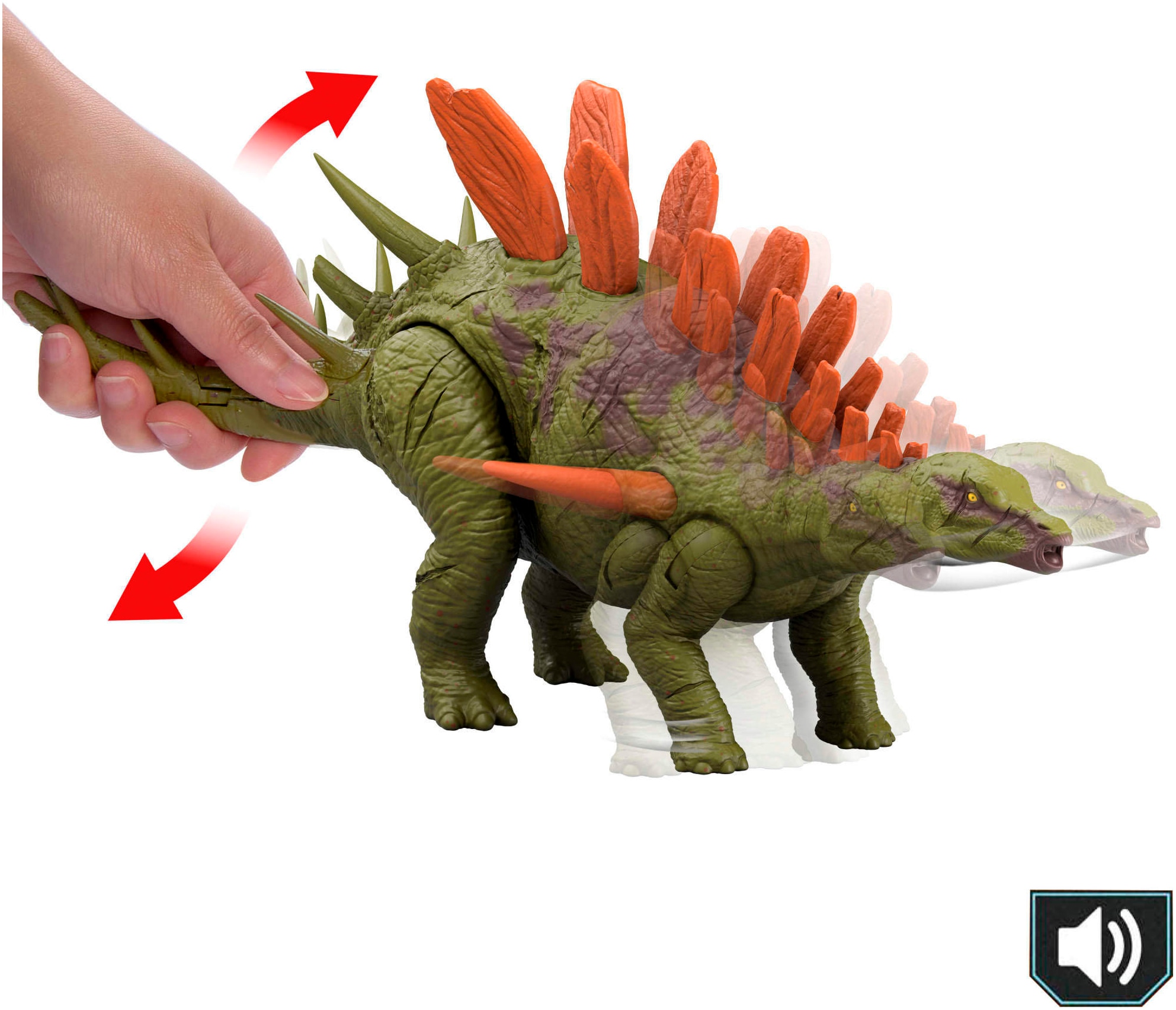 Mattel® Actionfigur »Jurassic World Wild Roar Kentrosaurus«, mit Geräuschen