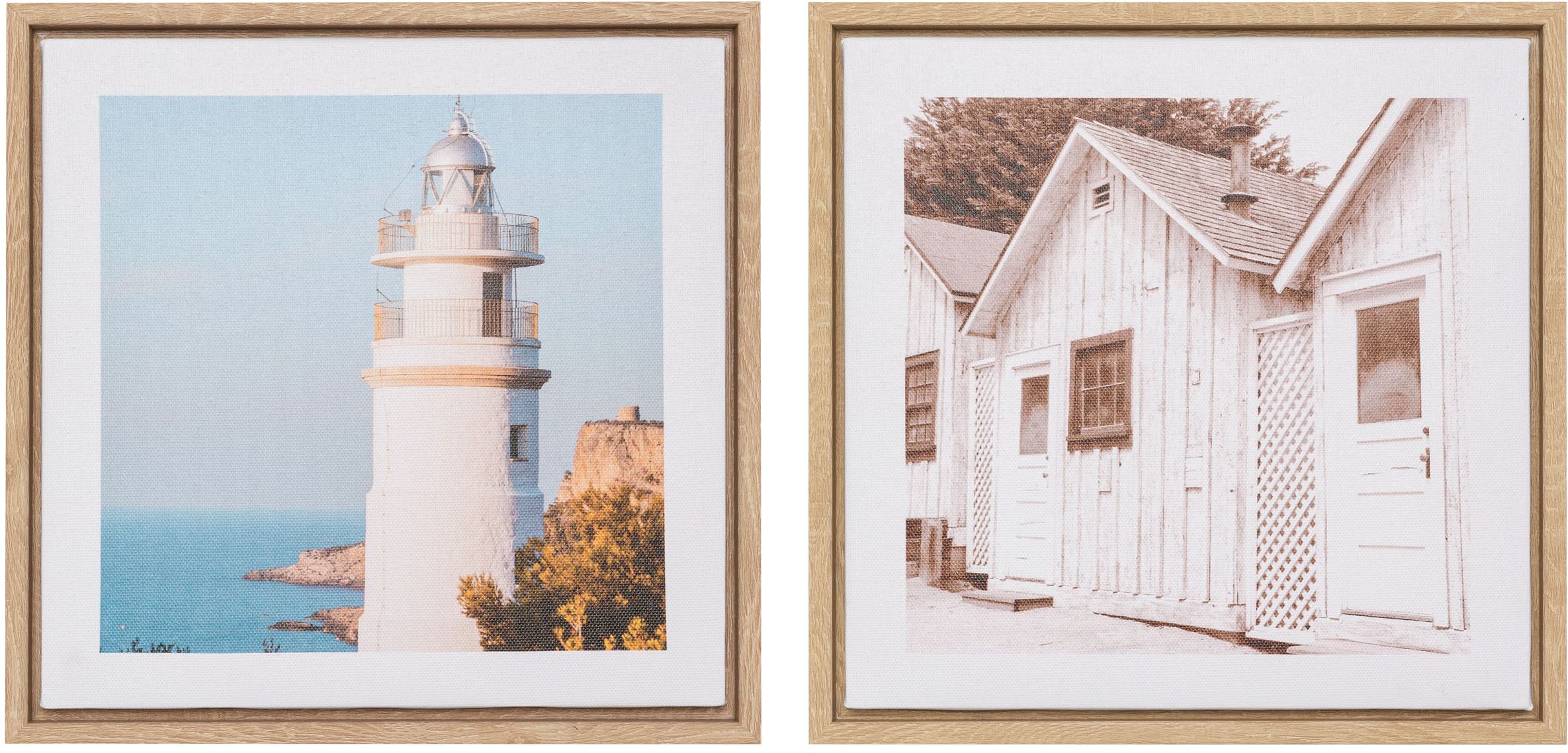 Creativ home Bild mit Rahmen "Deko-Bild Sights" 2 Stk. tlg. günstig online kaufen