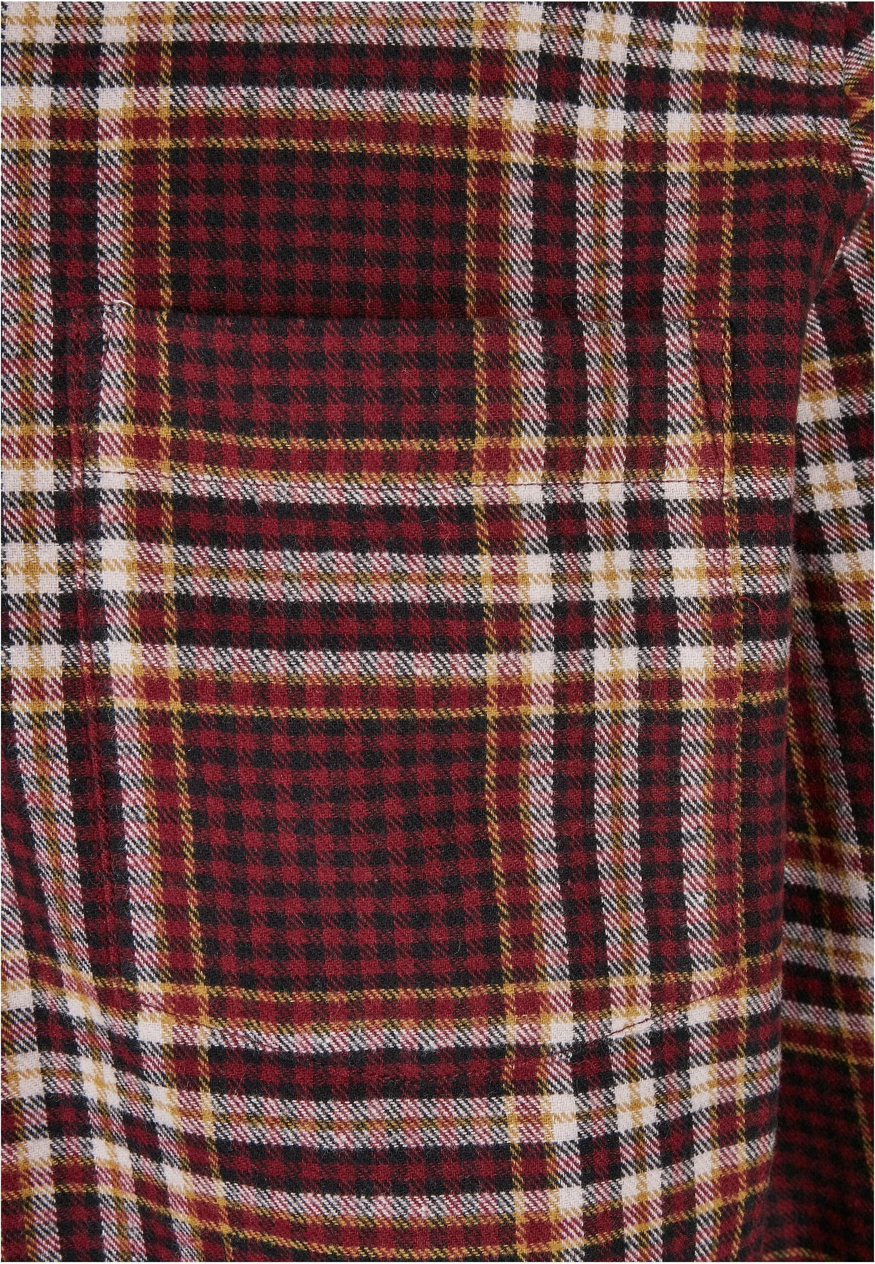 URBAN CLASSICS Langarm-Poloshirt »Urban Classics Herren Checked Campus Shirt«, (1 tlg.)