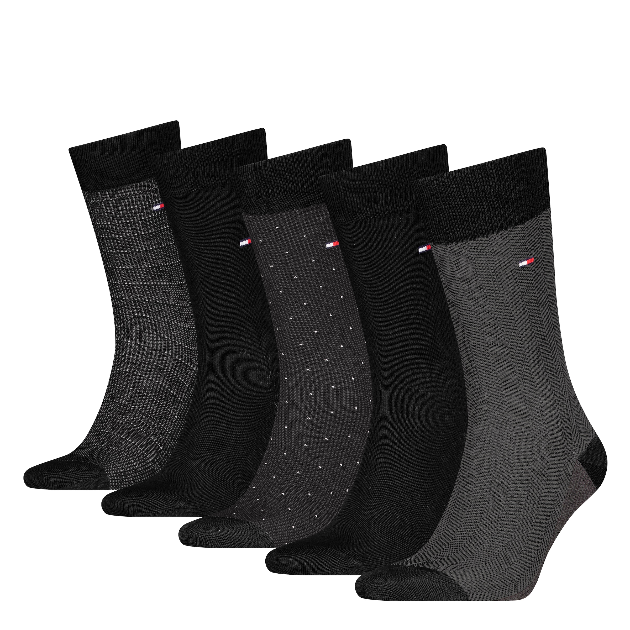 Tommy Hilfiger Socken "TH MEN SOCK 5P GIFTBOX HERRINGBONE DOT", (5er Pack) günstig online kaufen