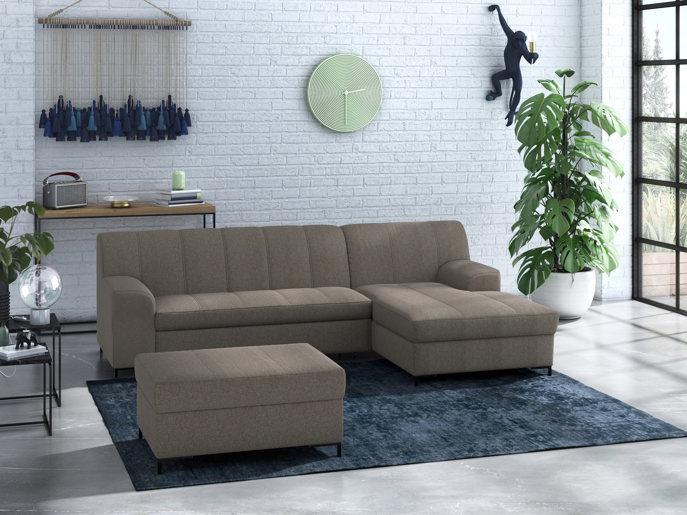 INOSIGN Ecksofa »Balme L-Form«, Inkl. Zierkissen, wahlweise mit Bettfunktion