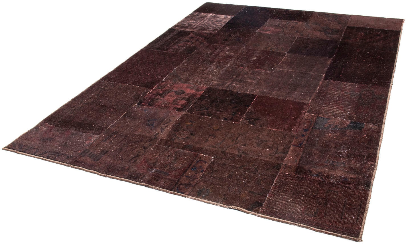 Teppich »Patchwork - 233 x 195 cm - dunkelbraun«, rechteckig, Wohnzimmer,...