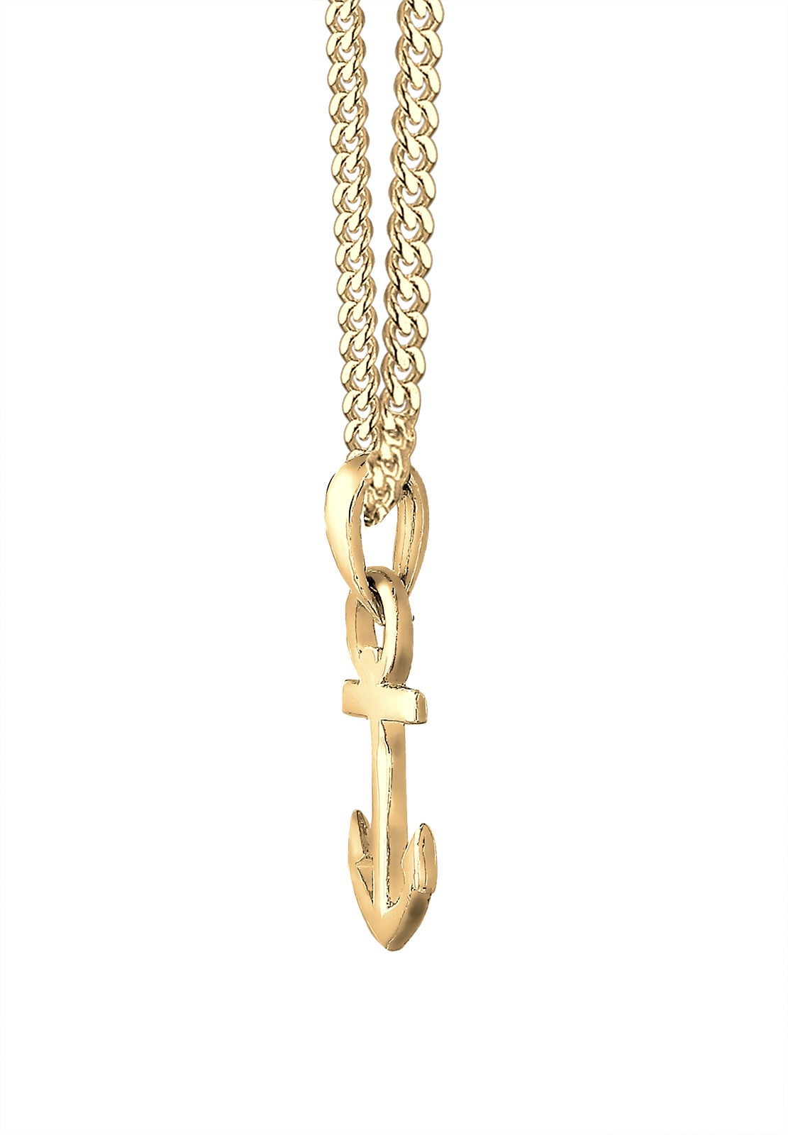 Elli Premium Kette mit Anhänger »Halskette Anker Heimatsymbol 585 Gelbgold«