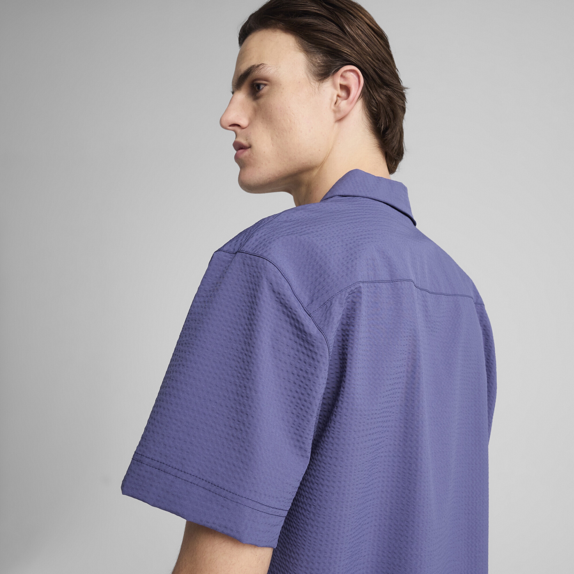 PUMA T-Shirt »WARDROBE ESS Relaxed Seersucker-Shirt Herren«