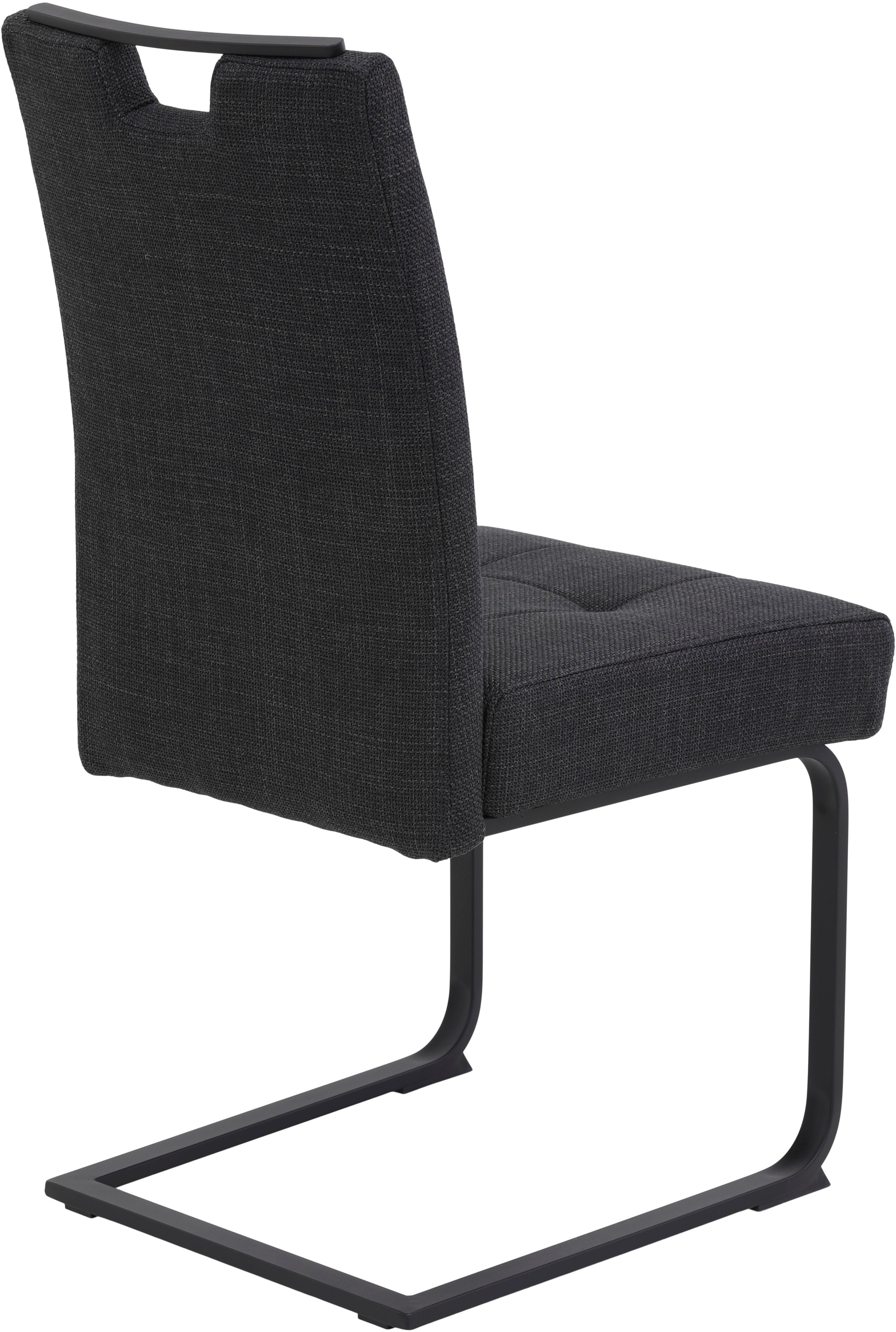 HELA Freischwinger »WIEN, Esszimmerstuhl, Komfortstuhl«, (Set), 2 St., Microfaser-Webstoff, Flachrohrschwinger,XL Sitzbreite,Griff,Federkorb,140kg belastbar