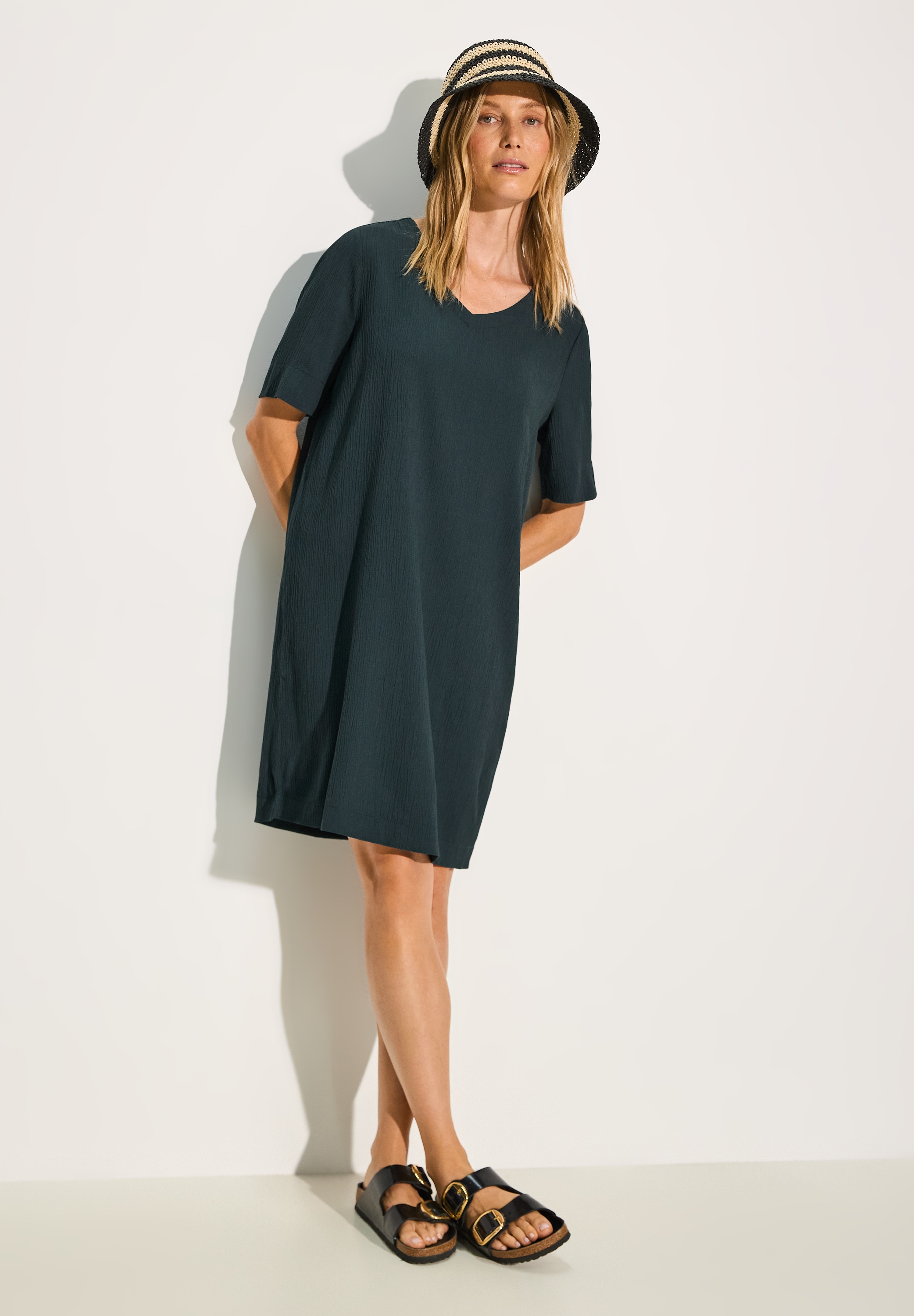 Seersucker Struktur Kleid günstig online kaufen