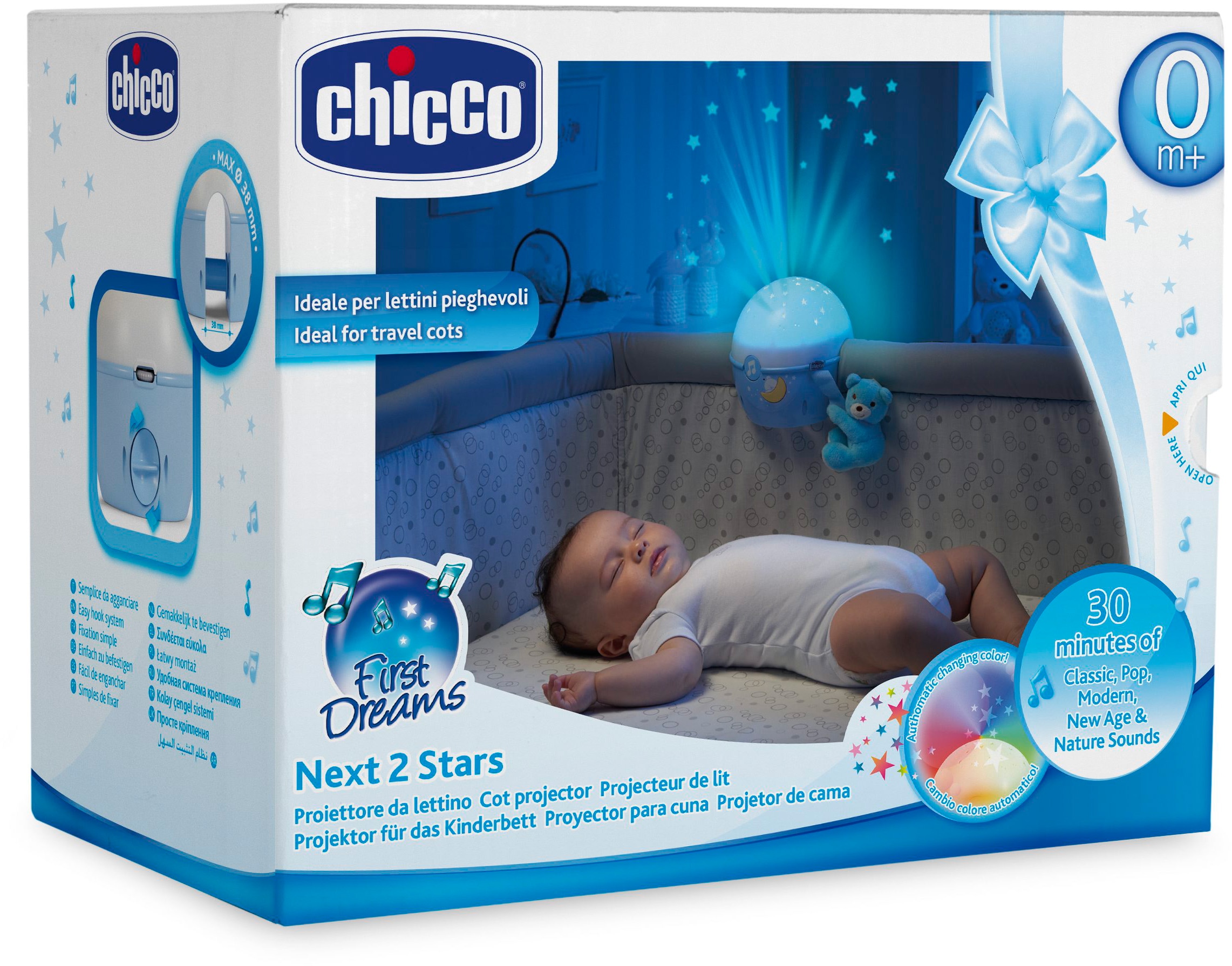 Chicco Nachtlicht »First Dreams Next 2 Stars, Hellblau«, mit Projektor und Soundfunktion