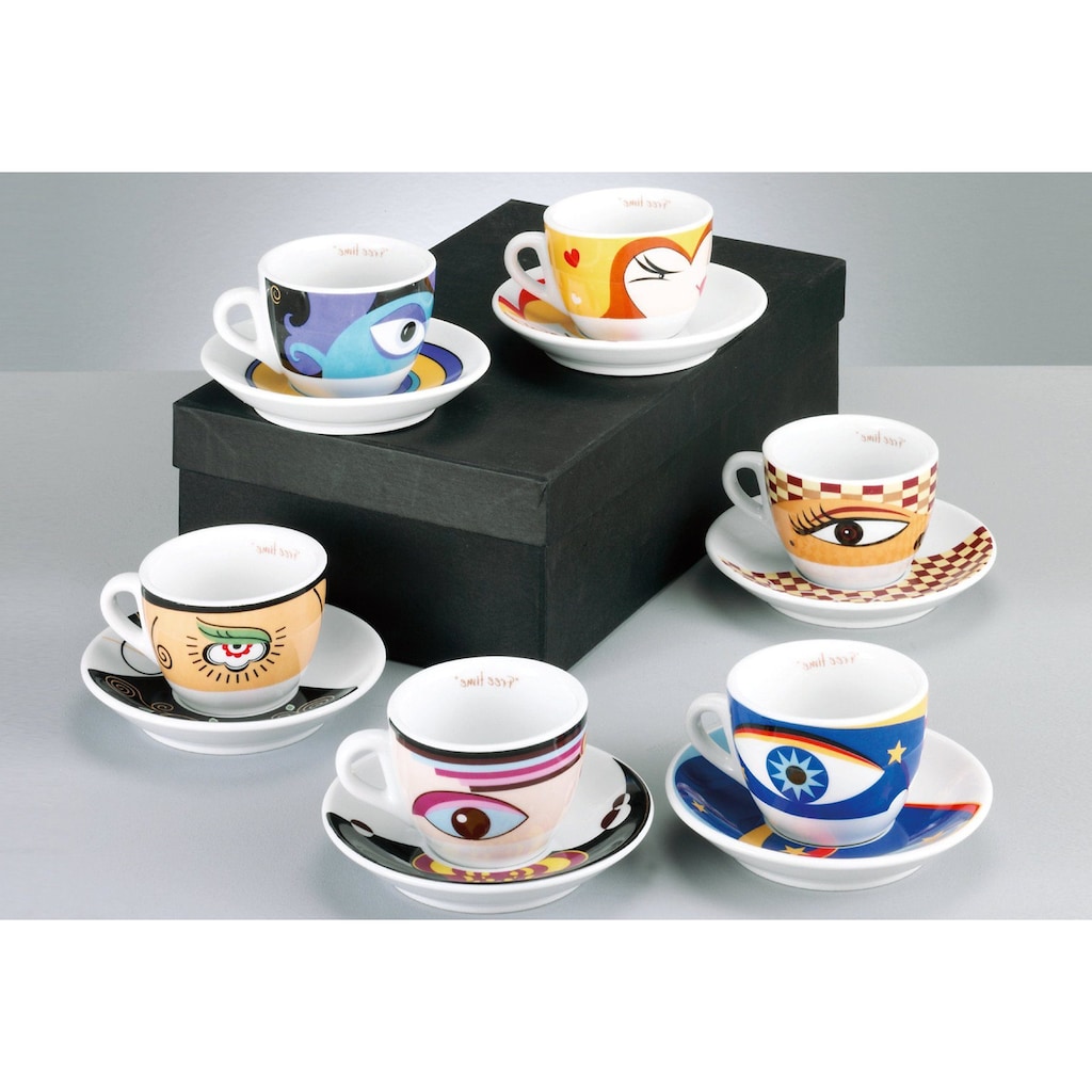 Zeller Present Espressotasse »Magic Eyes«, (Set, 12 tlg.)