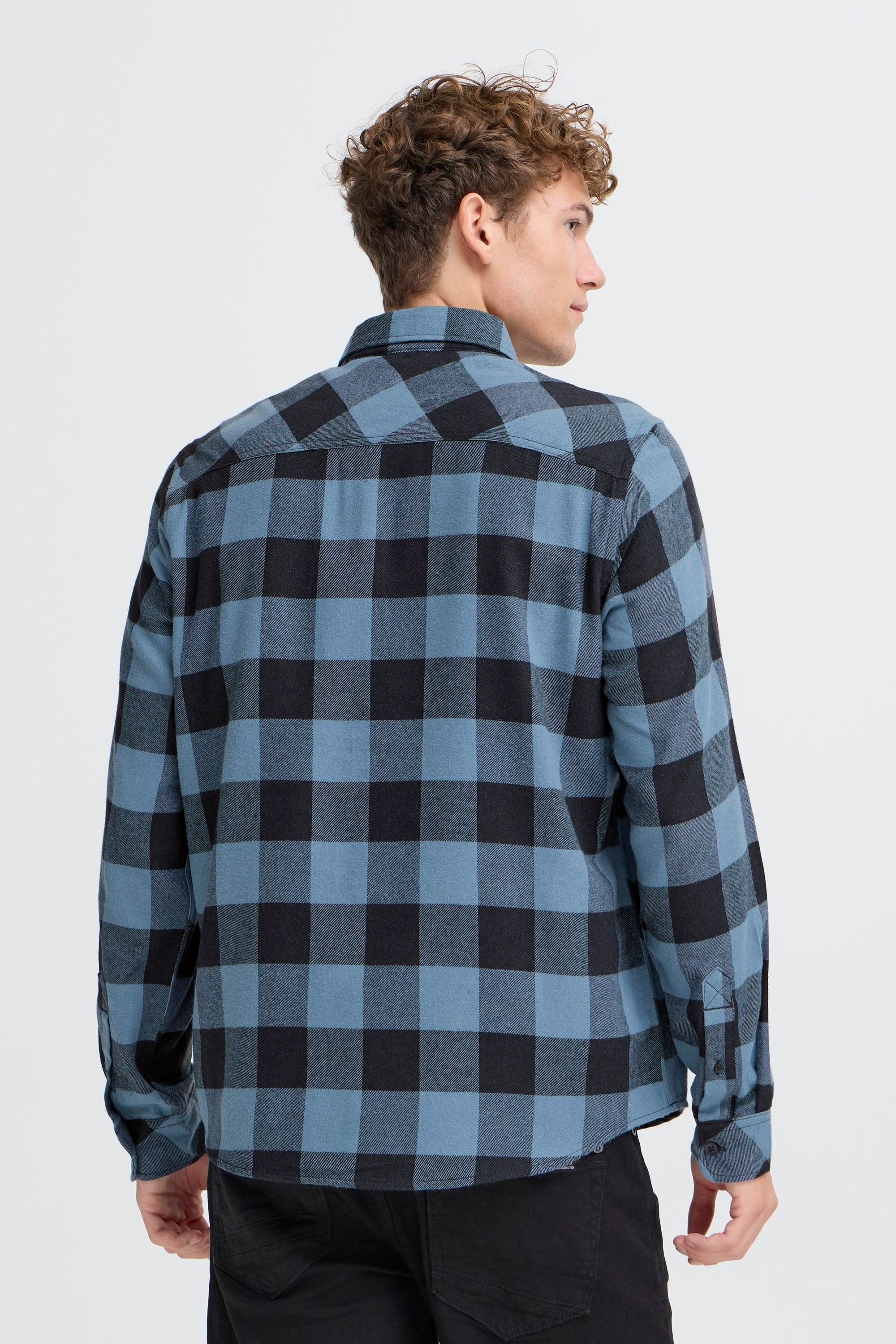 BLEND BHOrma Flanellhemd Herren Blau Gr. L 3