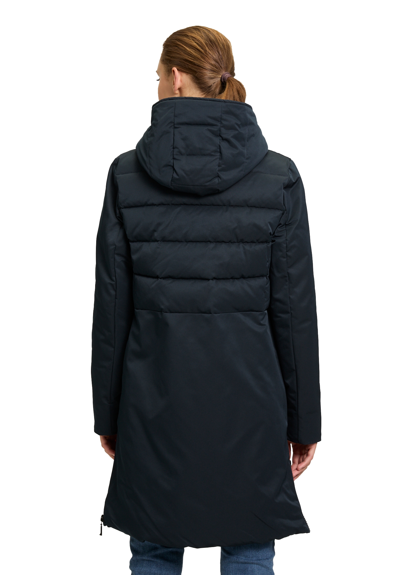 Amber & June Winterjacke »Amber & June Damen Winterjacke Kunstdaune«, mit Kapuze
