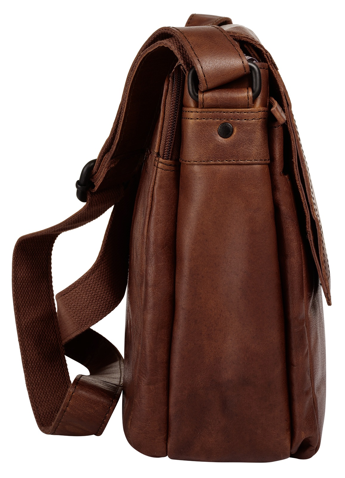 Messenger Bag SPIKES & SPARROW, Damen, Gr. B/H/T: 38cm x 25cm x 13cm onesize, cognac, Leder, Taschen, echt Leder 3