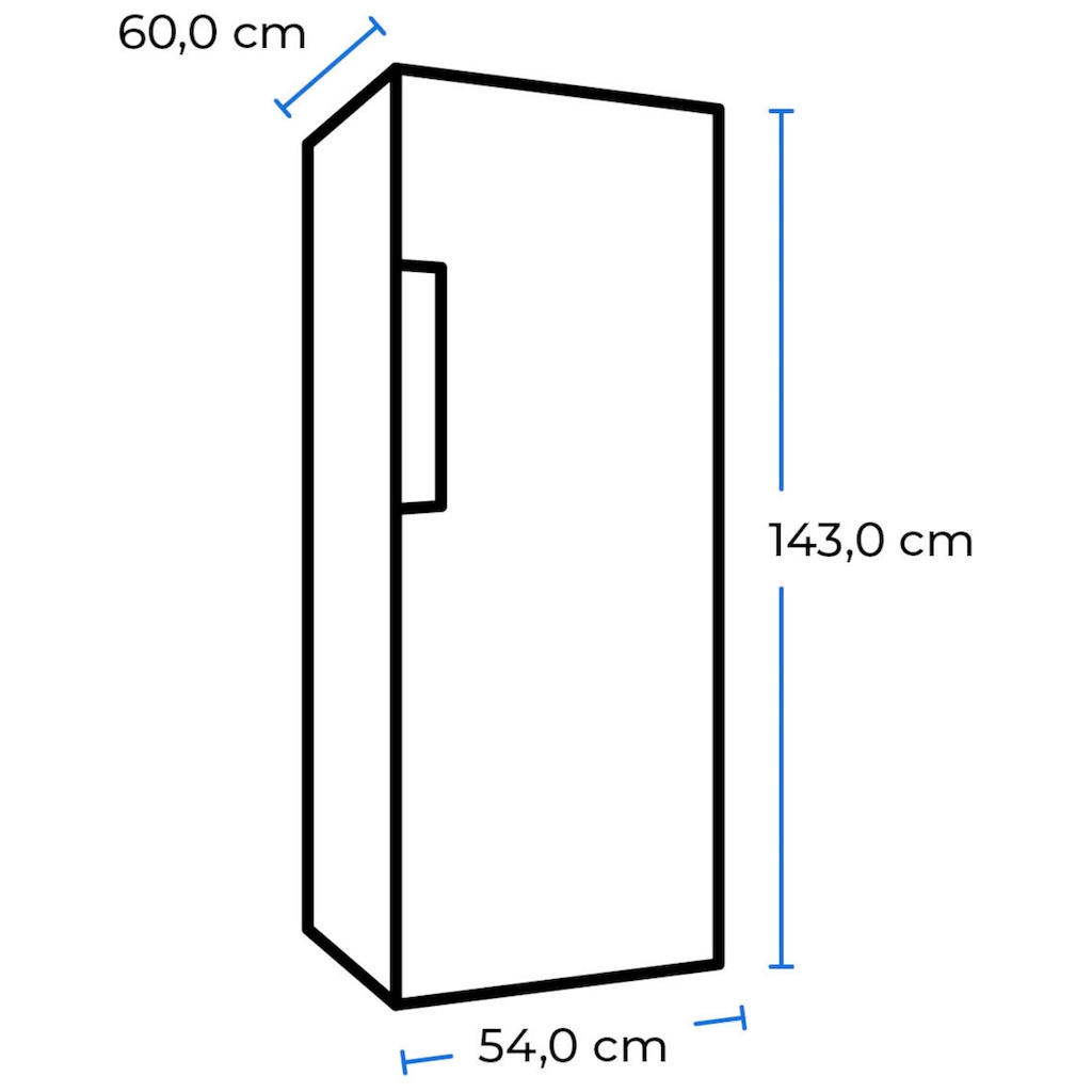 exquisit Gefrierschrank »GS231-NF-H-040D«, 143 cm hoch, 54 cm breit