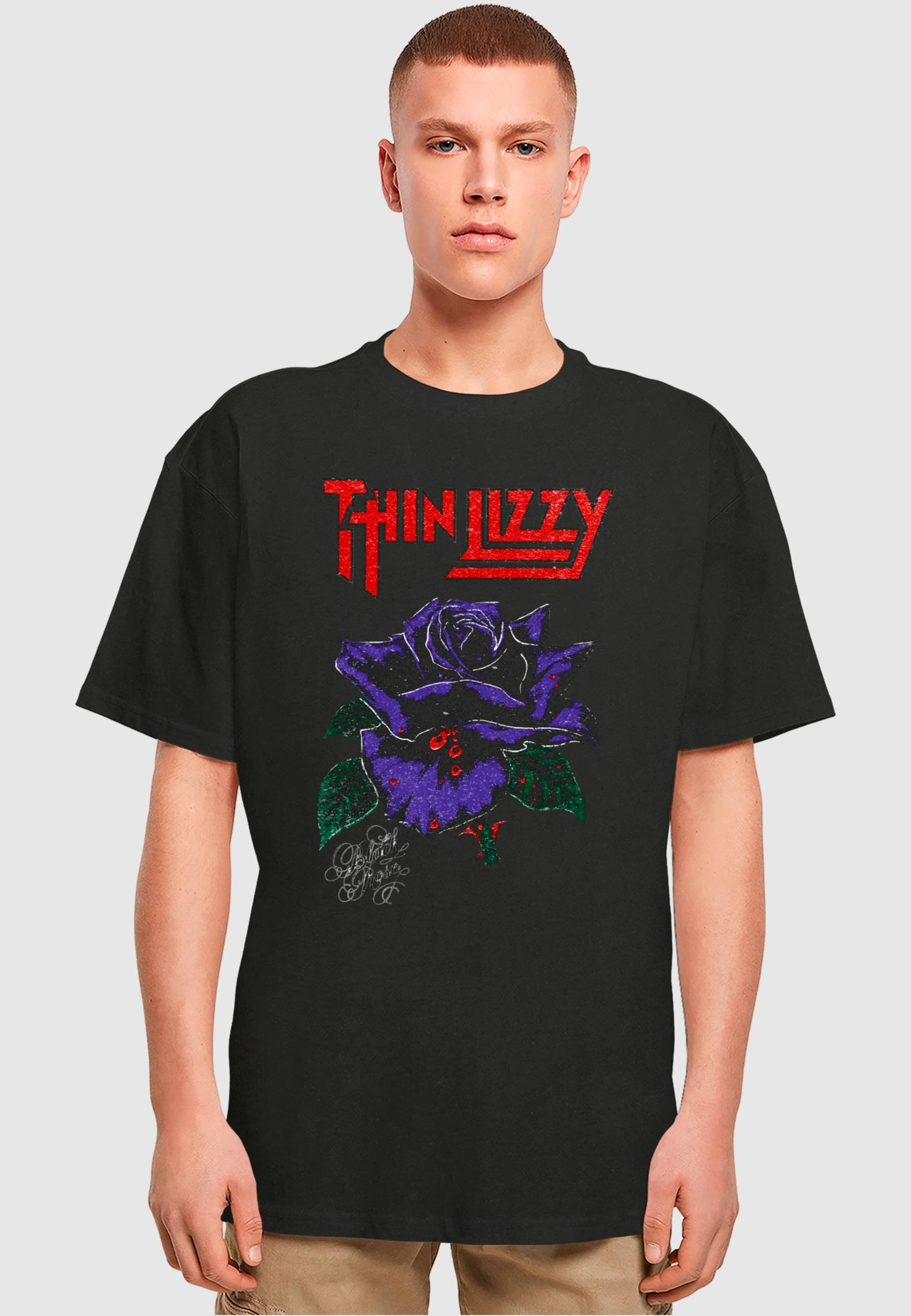 Merchcode T-Shirt »Merchcode Herren Thin Lizzy - Rose Color Heavy Oversize Tee«, (1 tlg.)