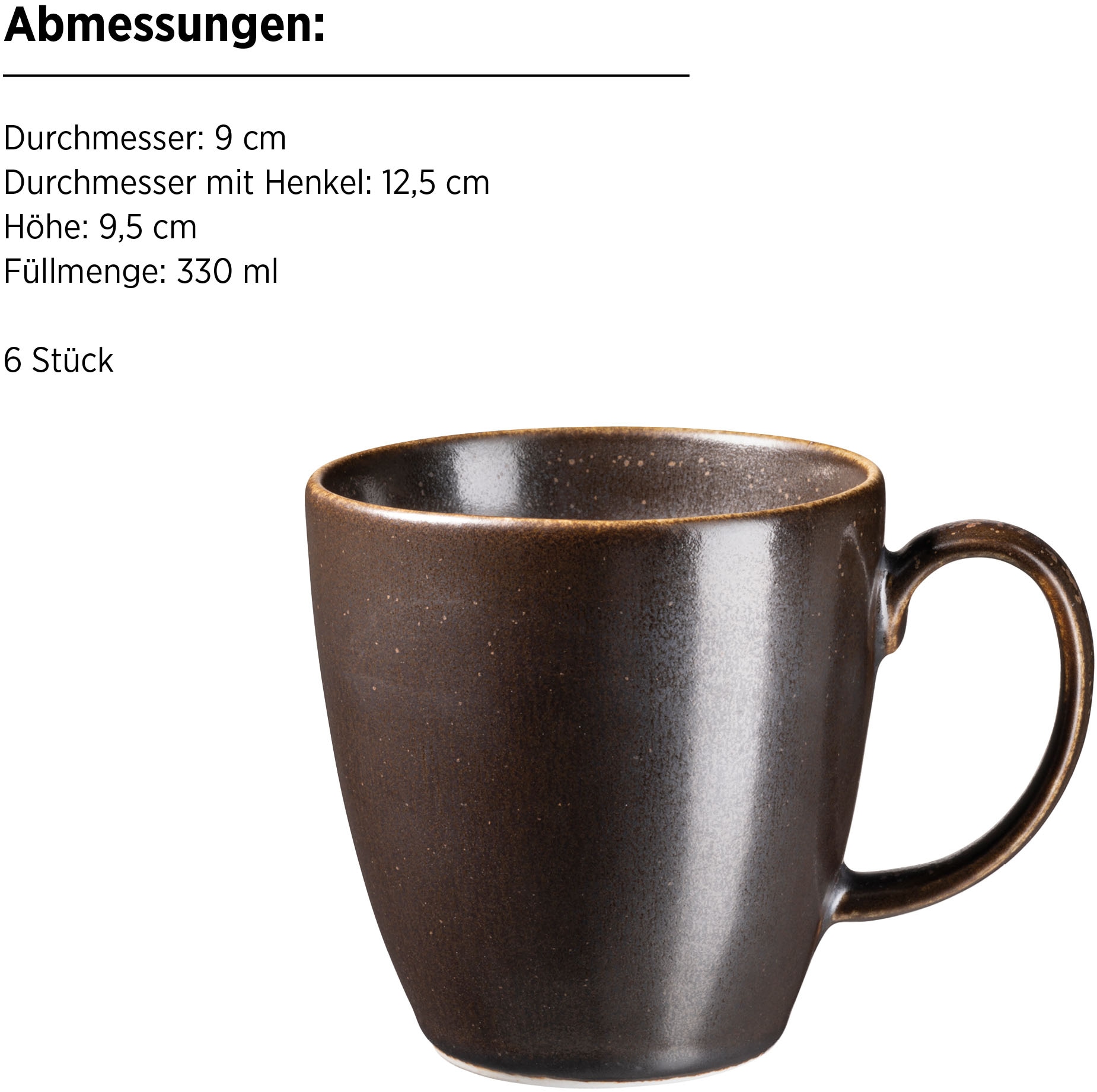 MÄSER Becher »POWERFUL, Kaffeebecher Set, Porzellan«