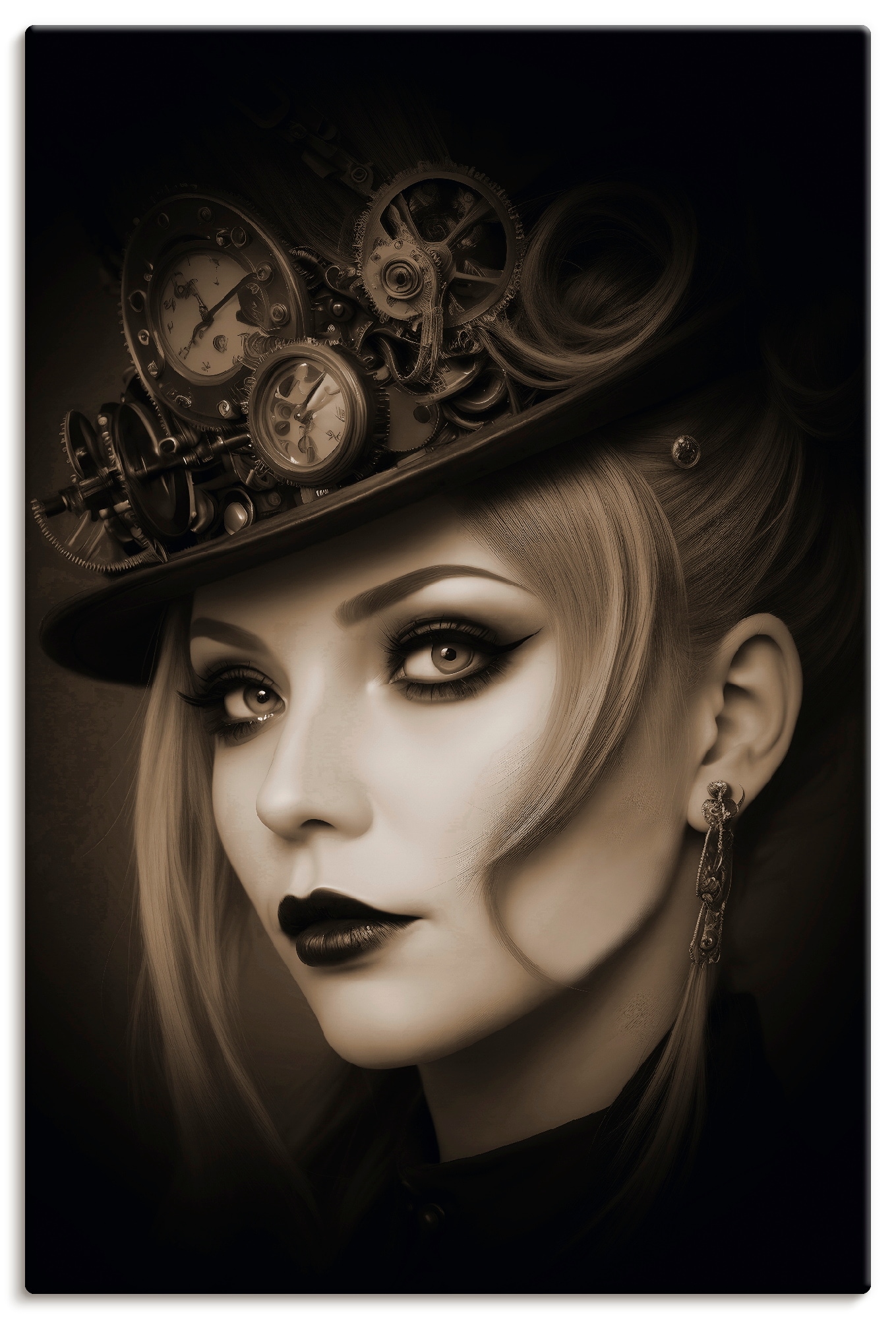 Wandbild ARTLAND "Simply Steampunk", farbe bild(er): schwarz, B:80cm H:120cm, Bilder, als Alubild, Leinwandbild, Poster, Wandaufkleber in verschied. Größen