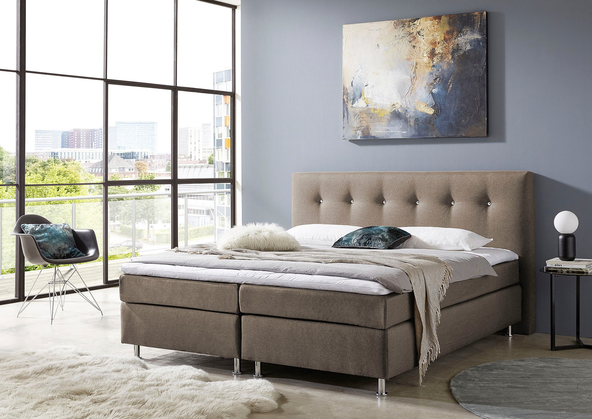 Westfalia Schlafkomfort Boxspringbett mit Topper günstig online kaufen