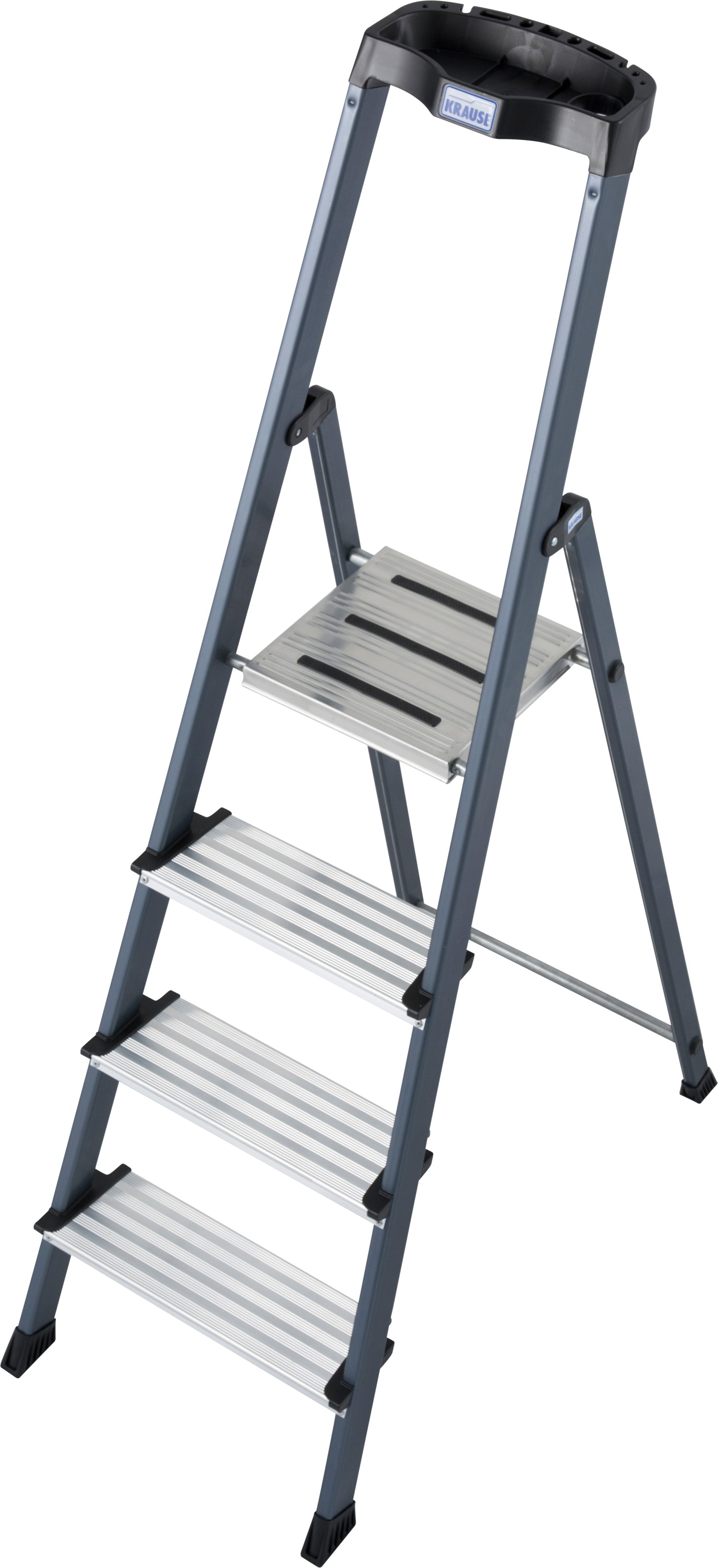 KRAUSE Stehleiter "Securo" Alu eloxiert, 1x4 Stufen, Arbeitshöhe ca. 285 cm günstig online kaufen