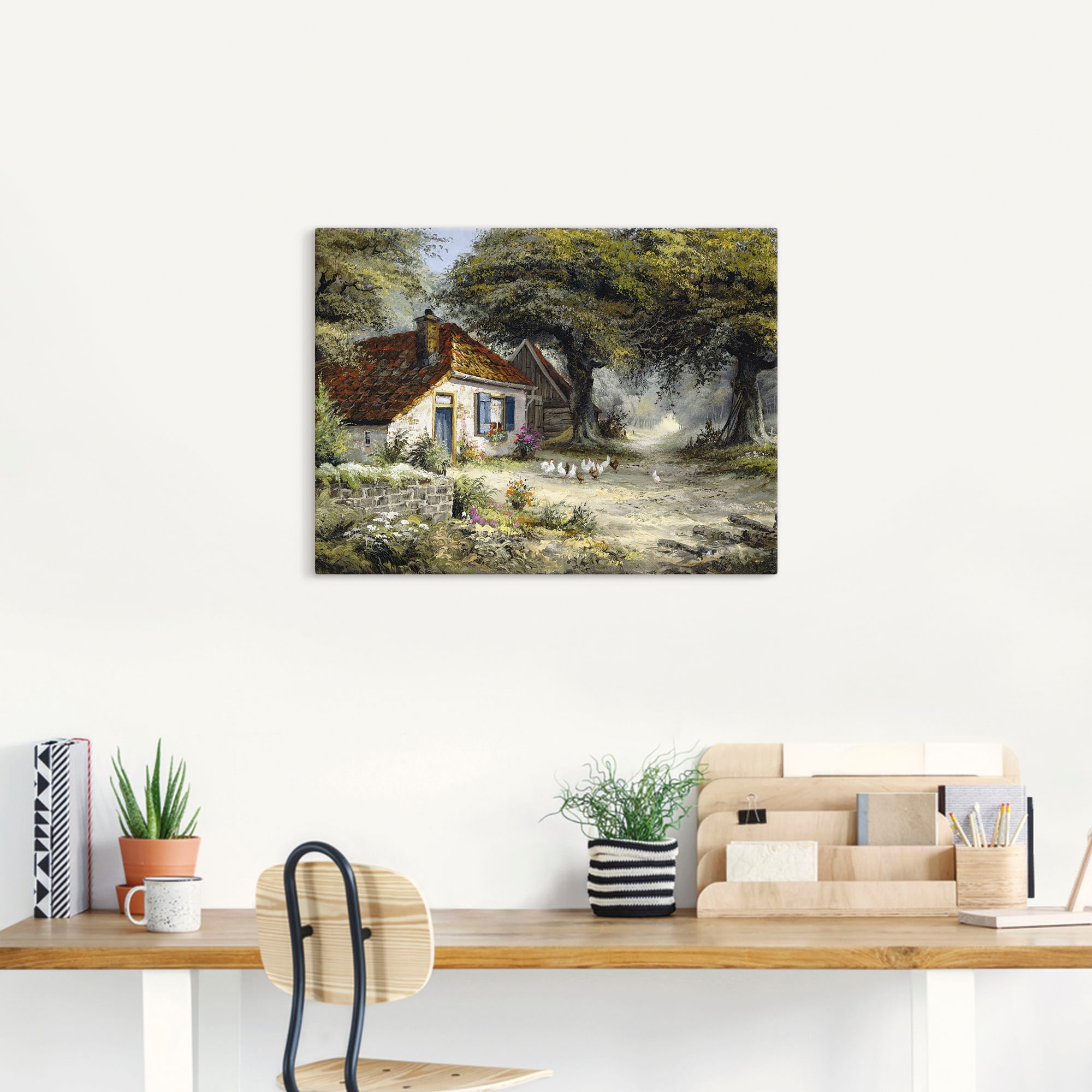 Artland Wandbild »Märchenhaftes Ferienhaus«, Garten, (1 St.), als Leinwandbild, Poster in verschied. Größen