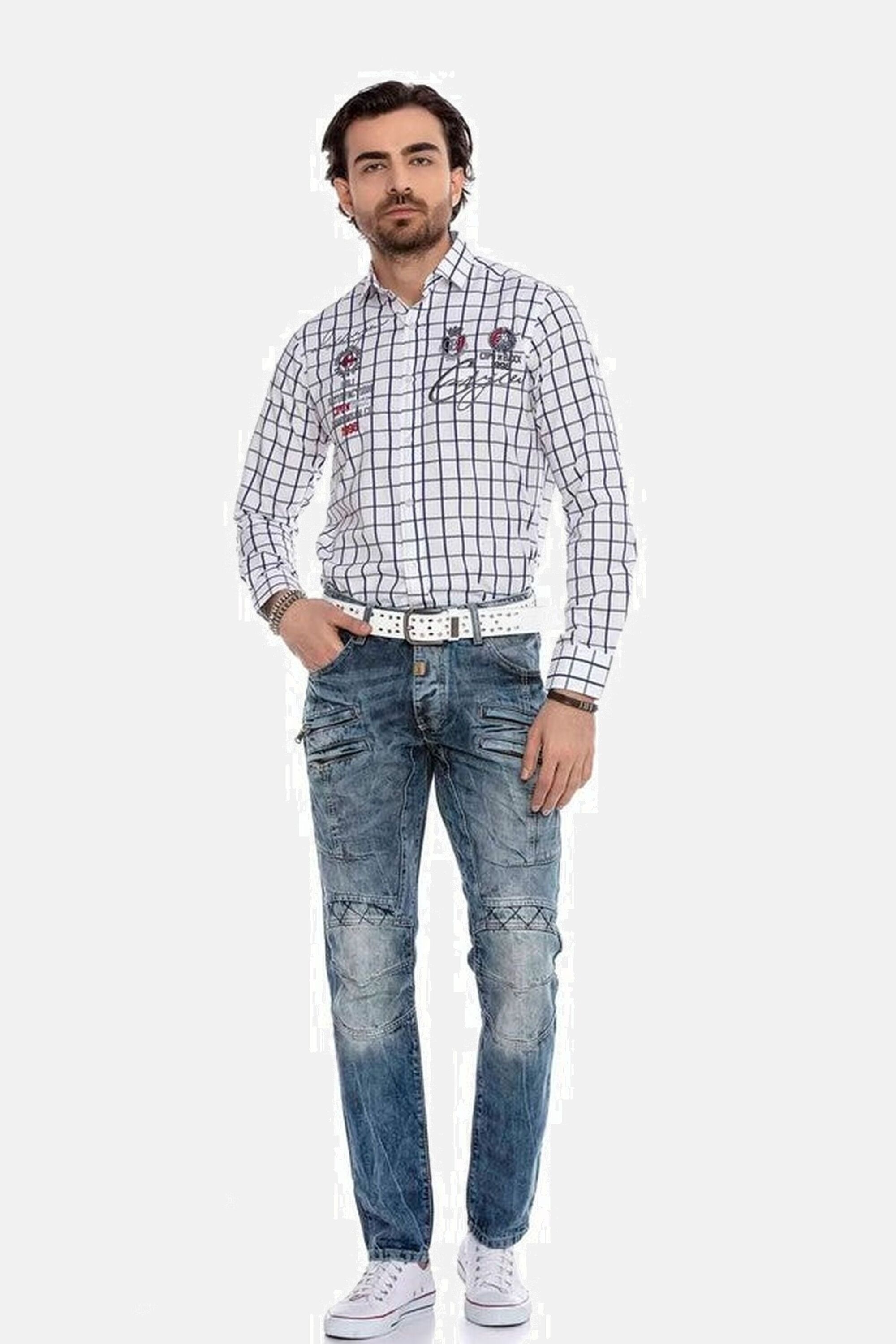 Cipo & Baxx 5-Pocket-Jeans »Jeans«, mit markanten Ziernähten, CD-510