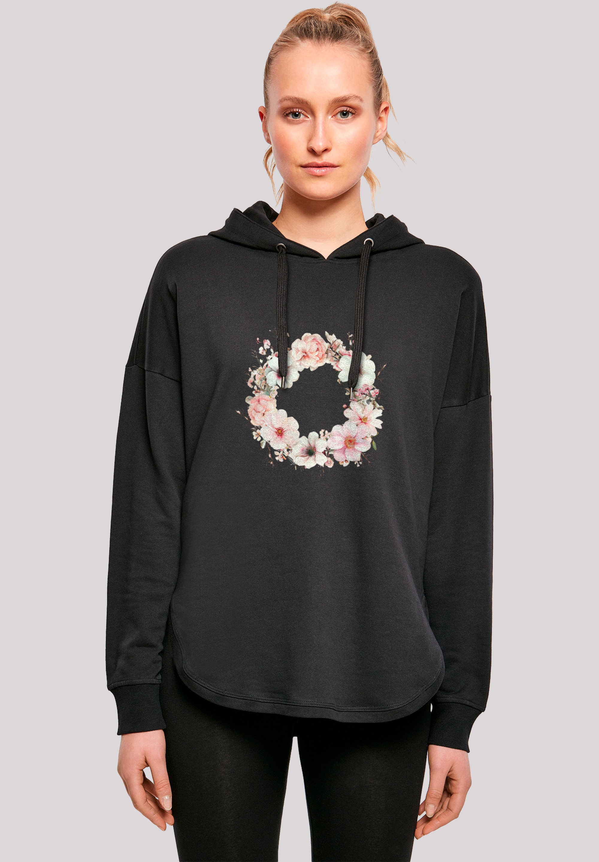 F4NT4STIC Kapuzenpullover "Rosa Blumenkranz", Premium Qualität günstig online kaufen