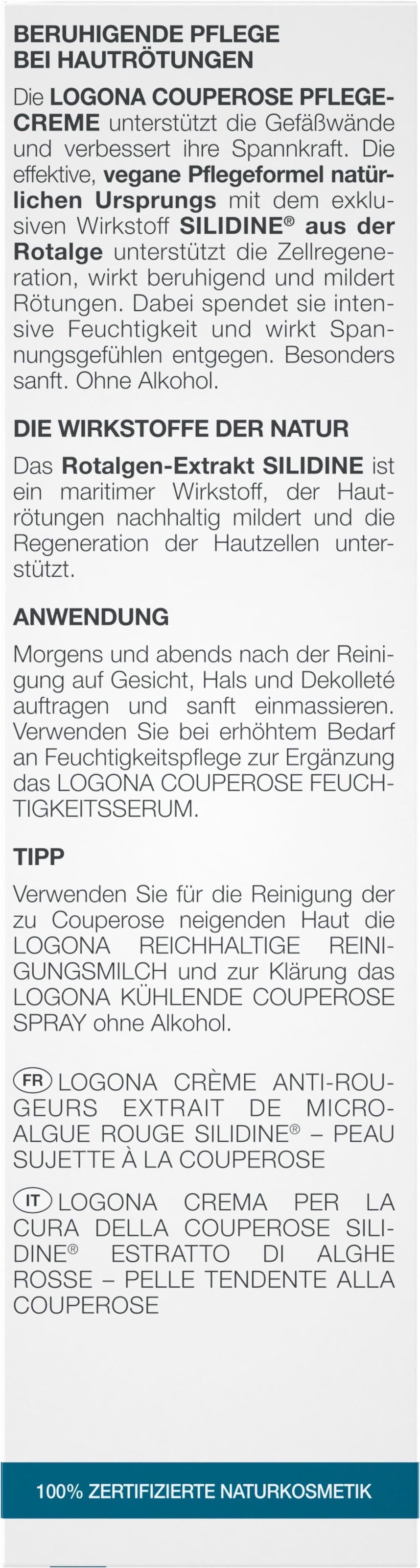 LOGONA Gesichtspflege »med Couperose Creme für Tag & Nacht, 30 ml« Gesichtspflege, für Tag & Nacht, bei Hautirritationen