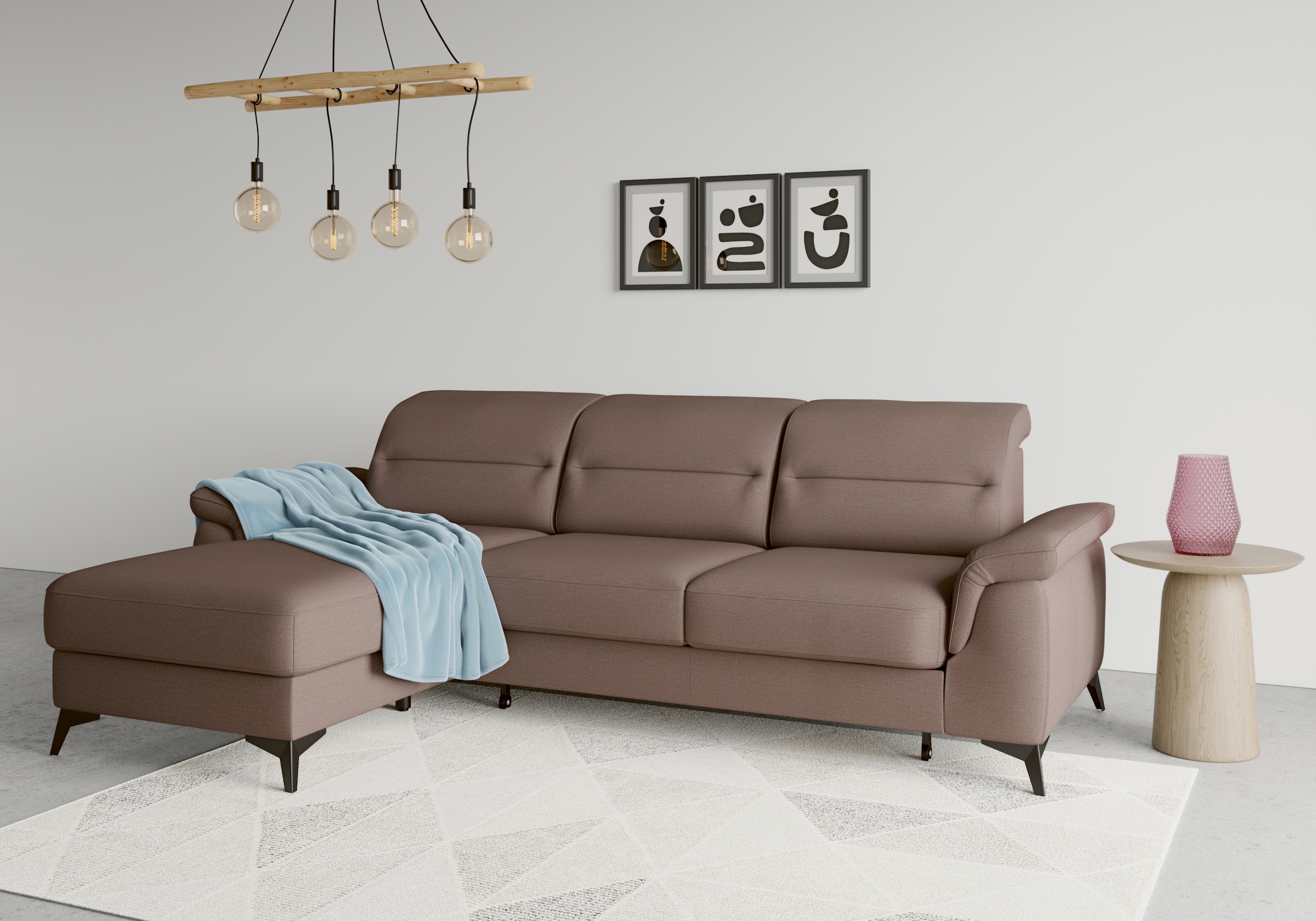 sit&more Ecksofa "Sinatra L-Form" mit Recamiere, optional mit Kopfteilverst günstig online kaufen