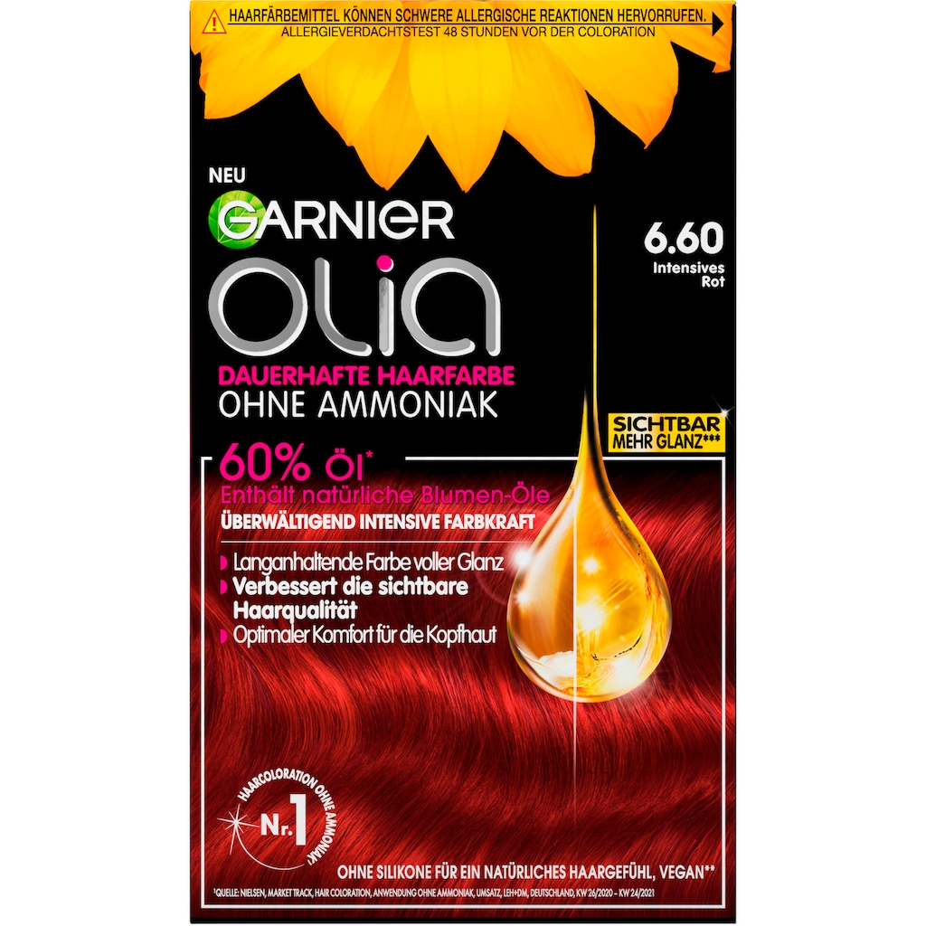 GARNIER Coloration »Garnier Olia dauerhafte Haarfarbe«, (Set, 3 tlg.)