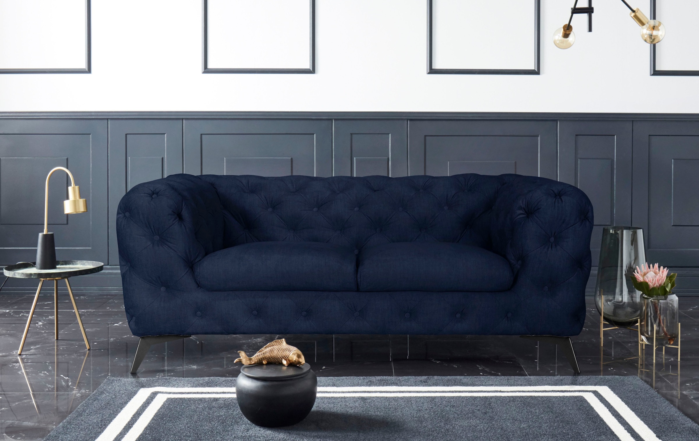 Home affaire Chesterfield-Sofa "Glynis" aufwändige Knopfheftung, moderne Ch günstig online kaufen