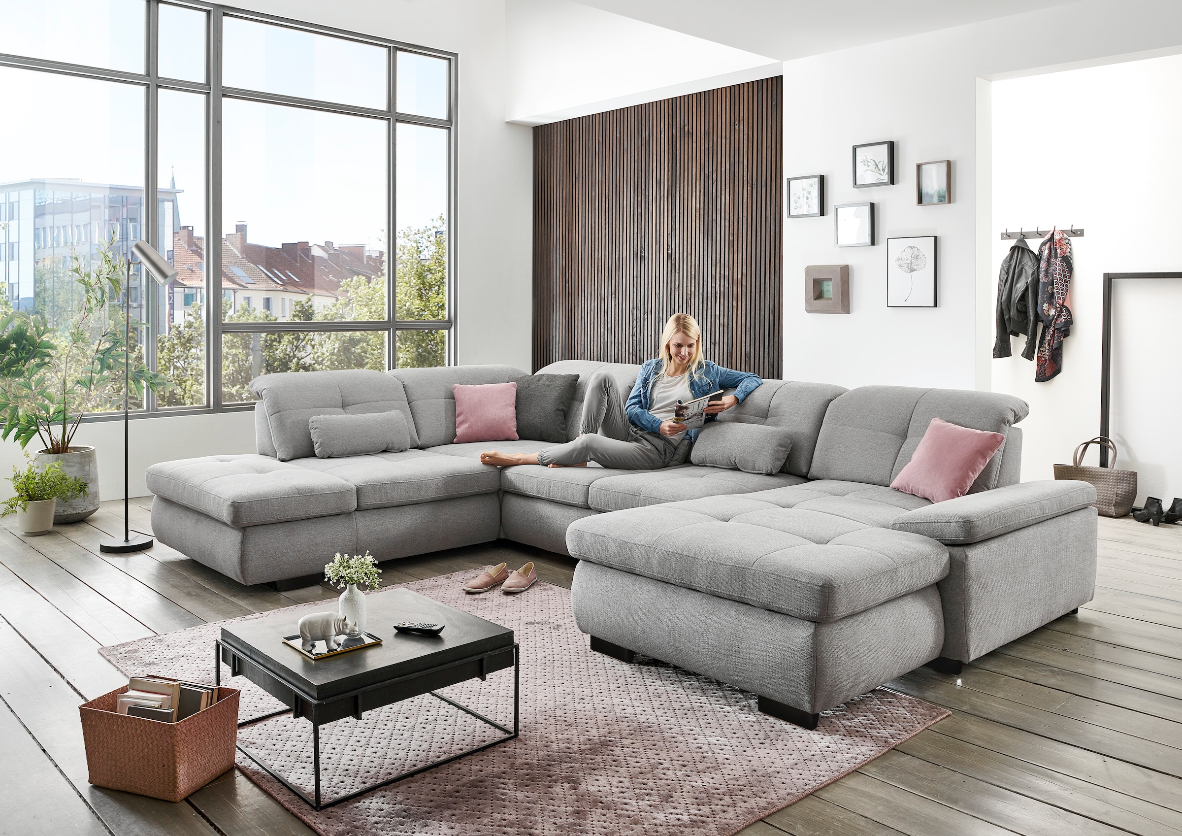 Die PlanBar Ecksofa »MP-IN16012 L-Form, mit Kaltschaum-Polsterung«, inkl. Sitztiefenverstellung wahlweise mit weiteren Funktionen