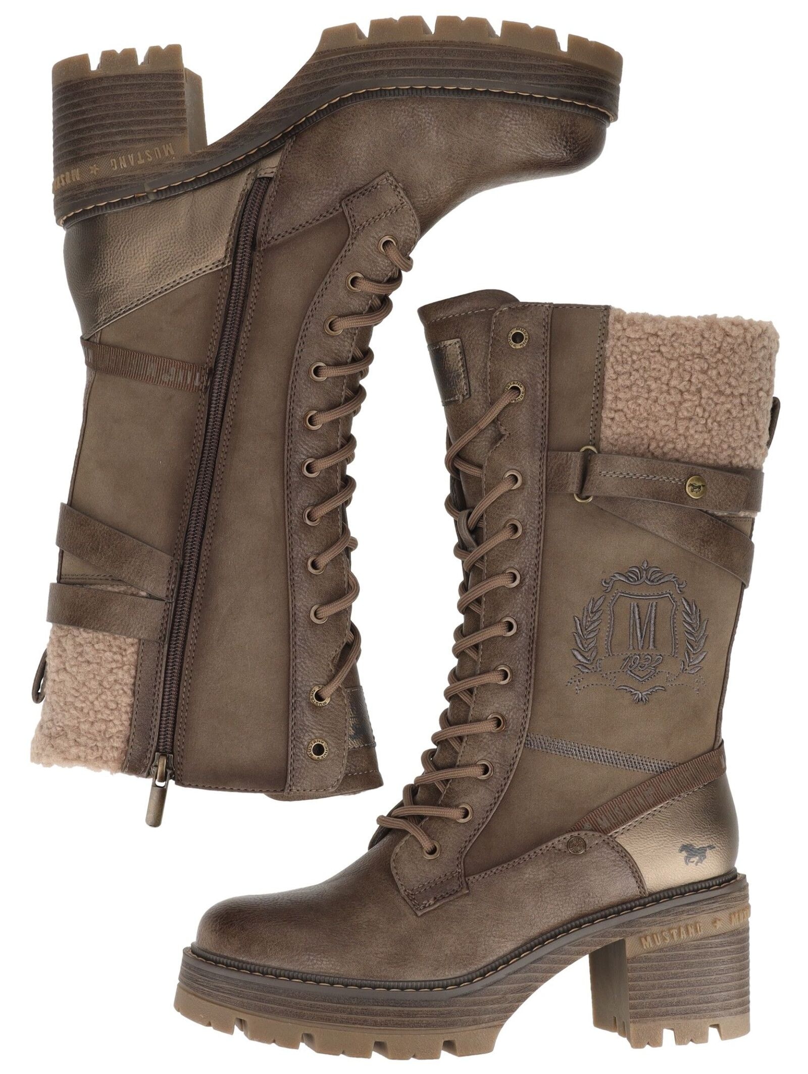 Mustang Shoes Schnürstiefel »Mustang Shoes Stiefel Lederimitat/Textil«