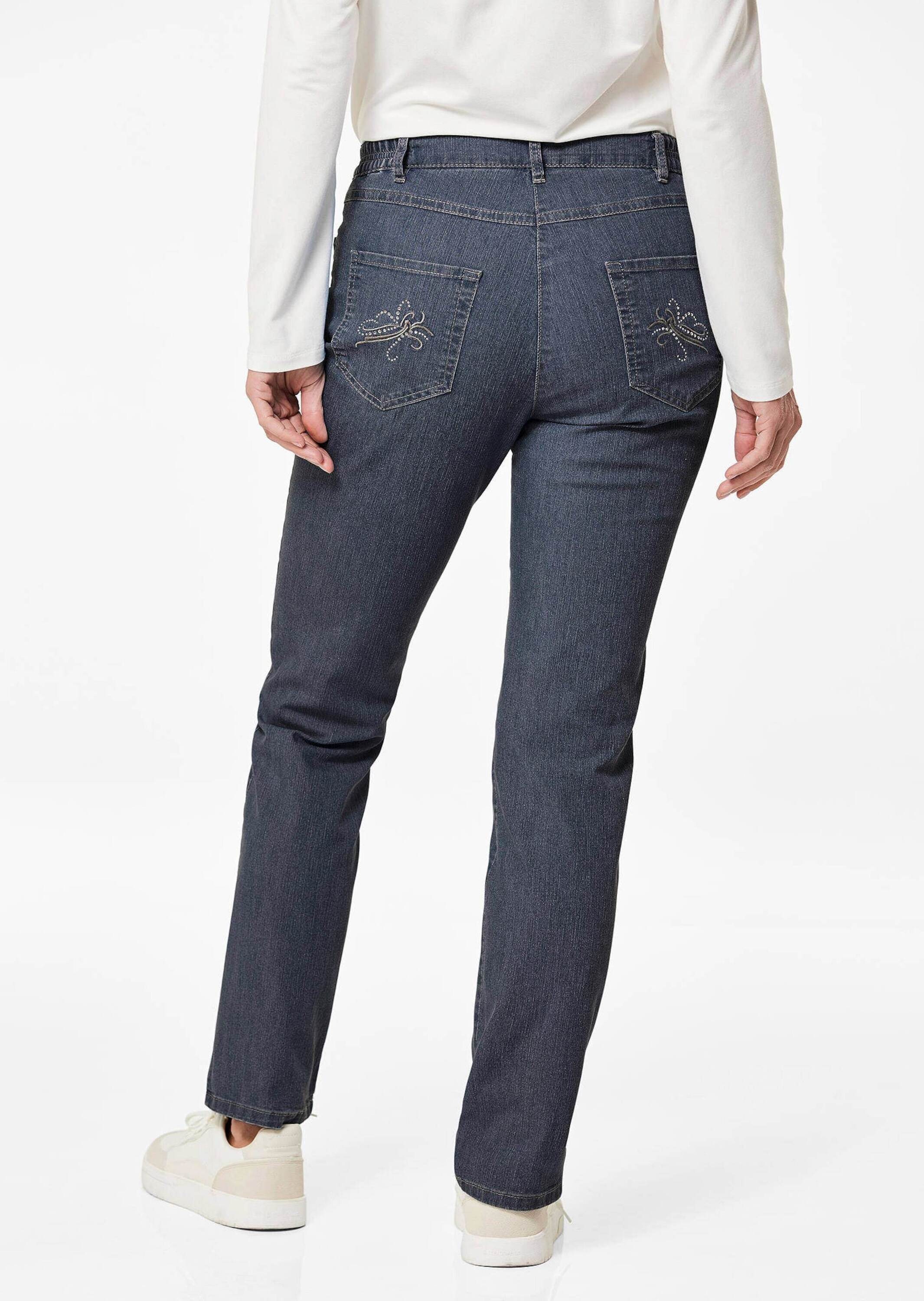 GOLDNER Stretch-Jeans »Jeanshose ANNA Edel geschmückte Jeanshose ANNA«