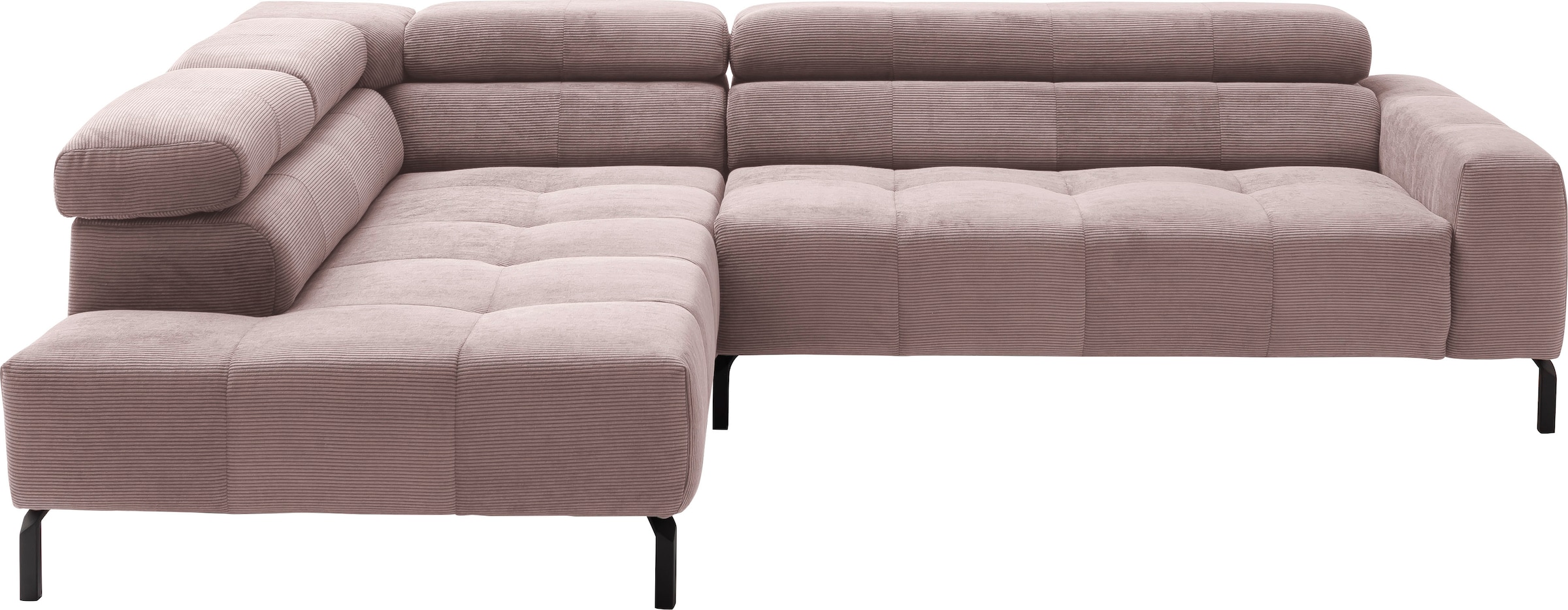 Home affaire Ecksofa "Claya, L-Form, incl. Kopfteilverstellung, Breite 276 cm" wahlweise elektrischer Sitzvorzug