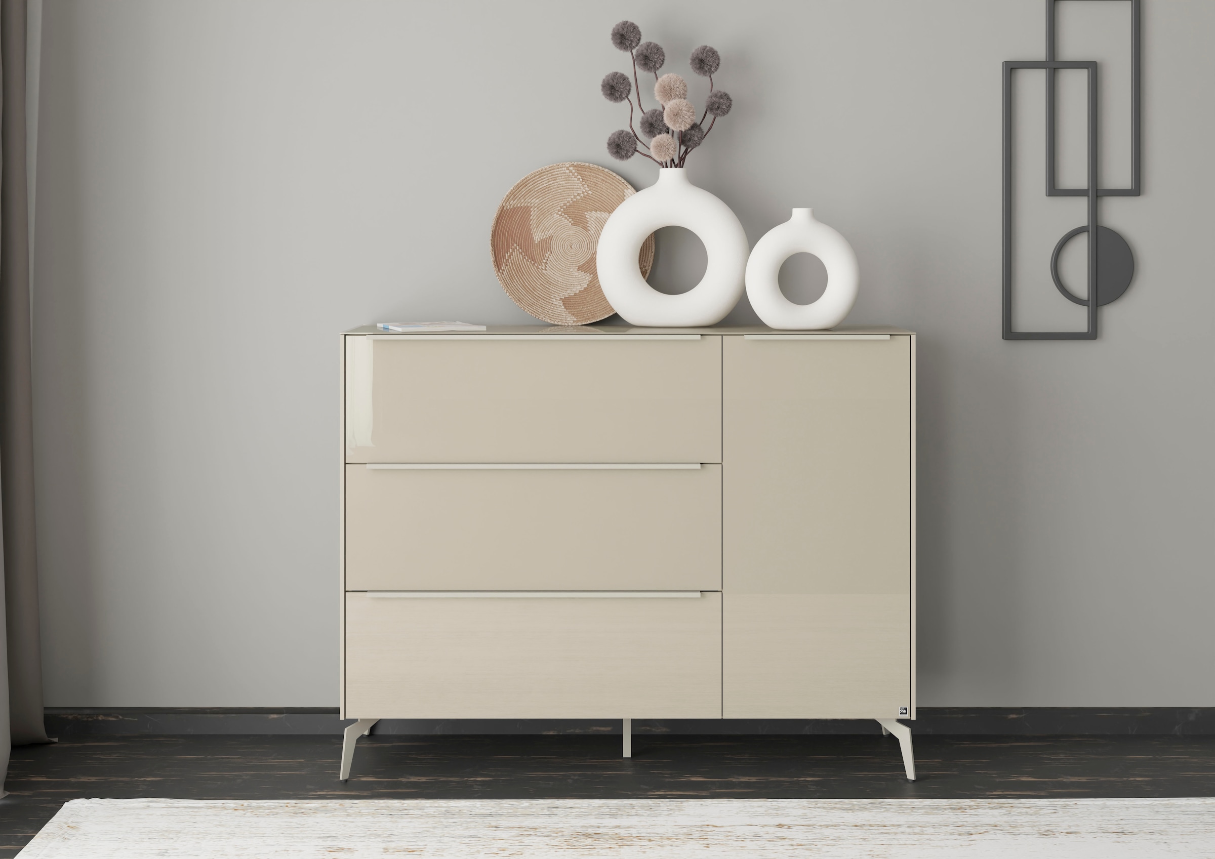 set one by Musterring Sideboard "Reno" 1 Stk. tlg. Mit Winkelfuß in diversen Farben, 109 cm Höhe & Farbauswahl