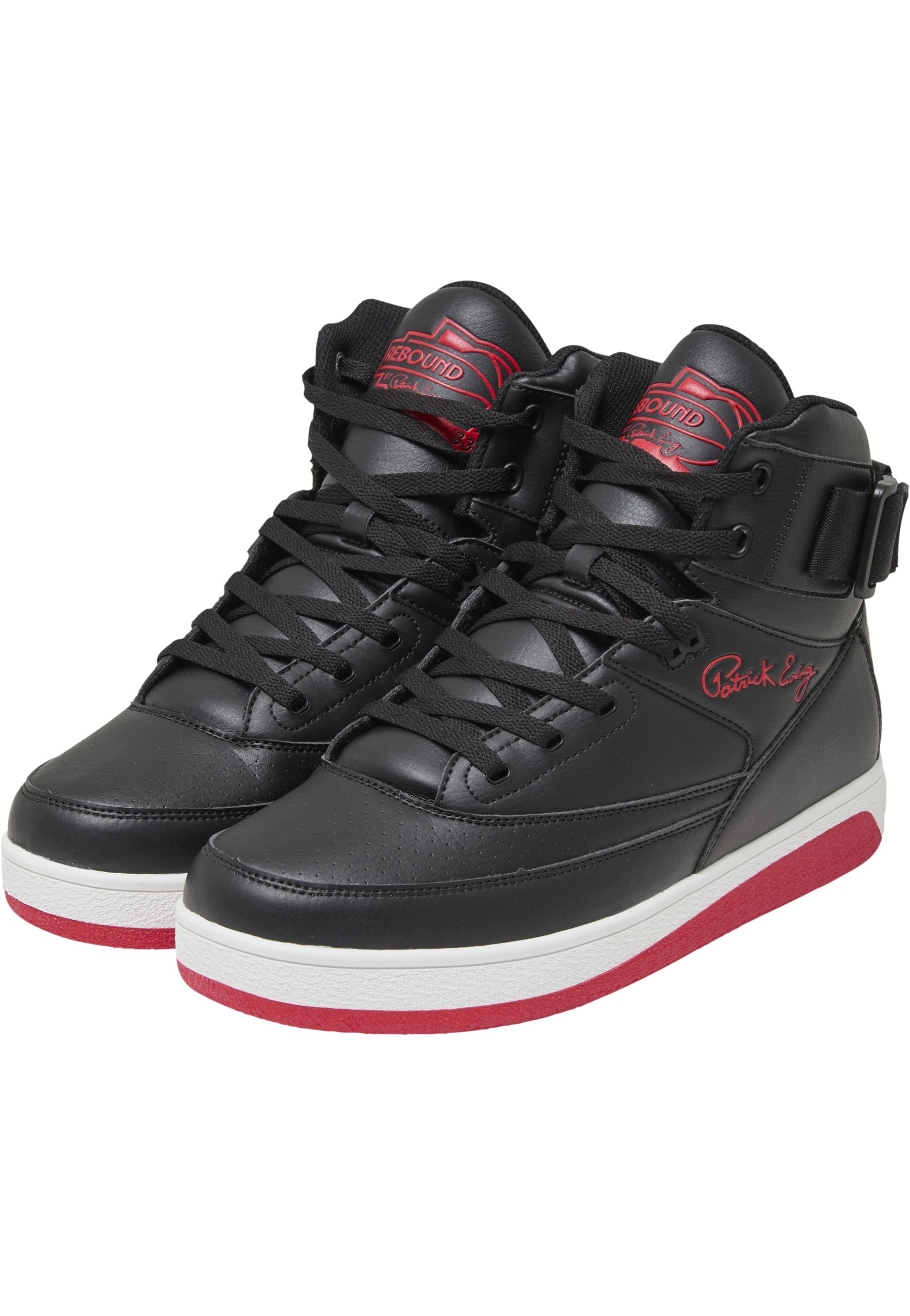 EWING Herren Trainingsschuh "Ewing Rebound Core 33 HI with Strap", Gr. 44schwarz, rot, weiß, Polyurethan, Schuhe