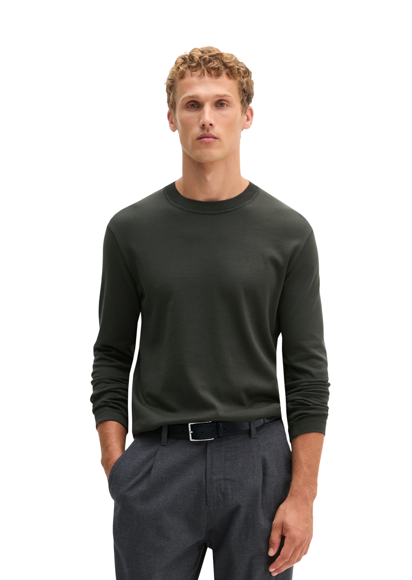 Marc OPolo Langarmshirt "aus leichtem Bio-Baumwoll-Jersey"
