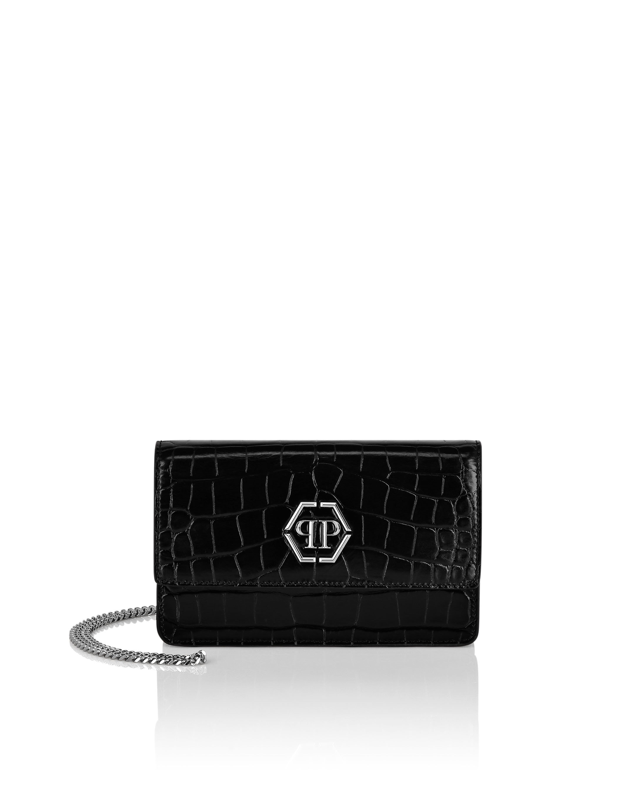 PHILIPP PLEIN Schultertasche "Hexagon Crocco Print" günstig online kaufen