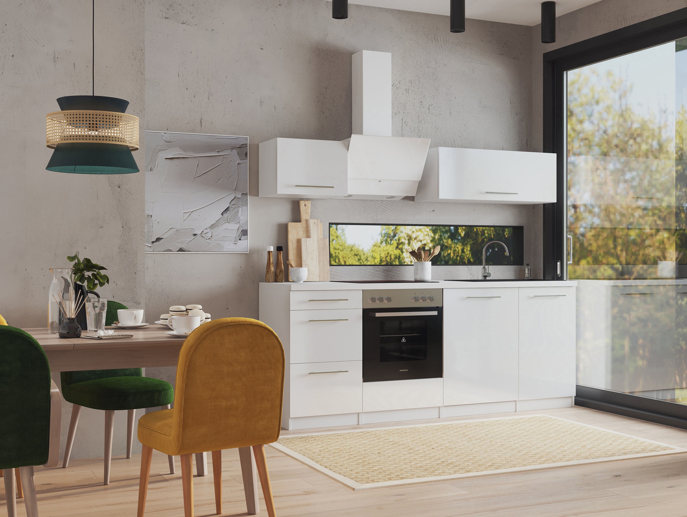 RESPEKTA Küche "Amanda" Breite 220 cm, mit Soft-Close, exklusiver Konfigura günstig online kaufen