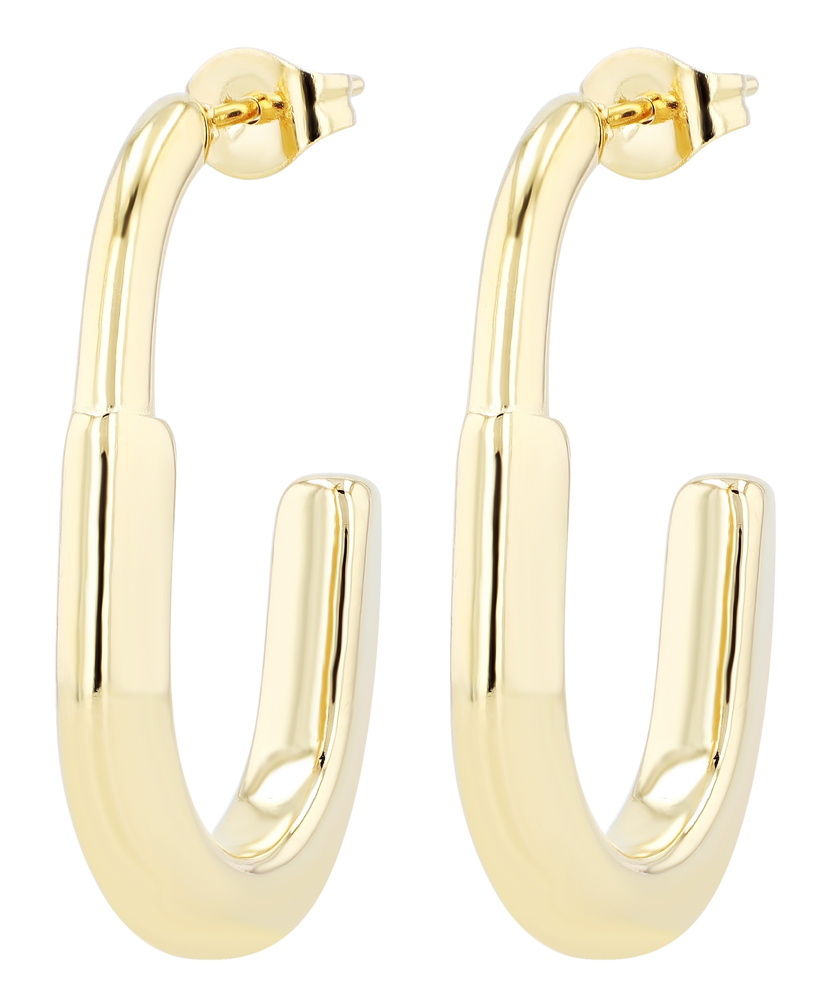 Paar Creolen ADELIA´S "Damen Ohrringe – Creole aus Edelstahl", Damen, Gr. Damen, Edelstahl, gold, Ohrringe, Schöne Geschenkidee zum Jubiläum 2